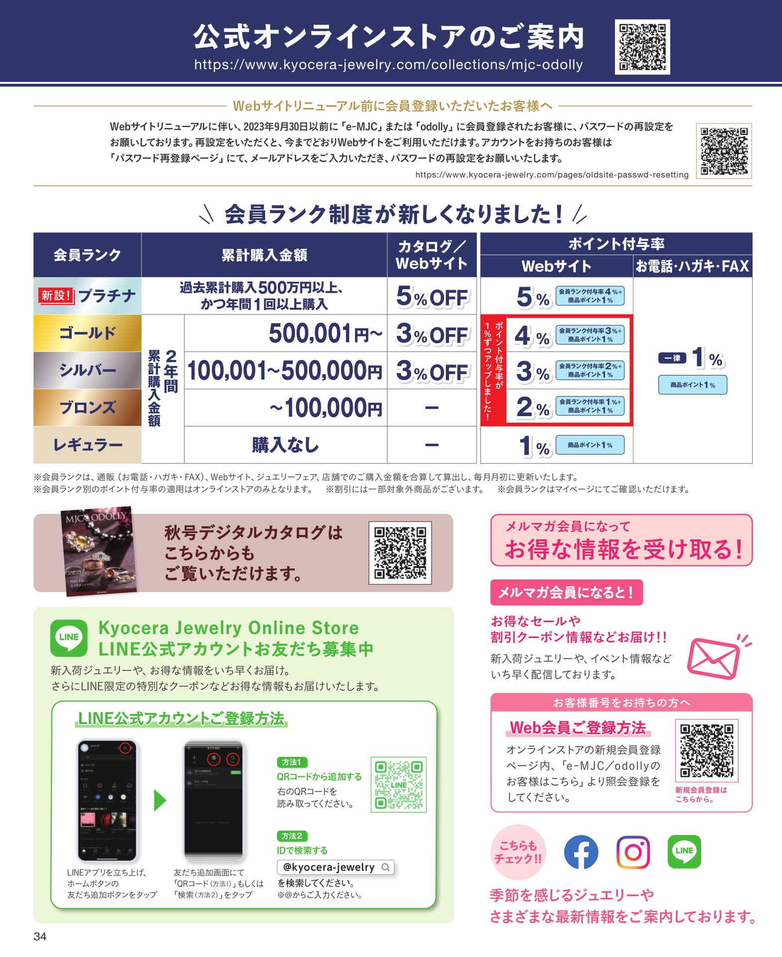Page 34 公式オンラインストアのご案内