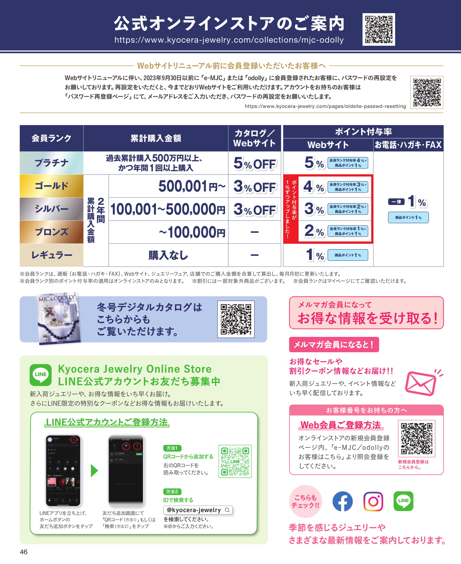 Page 46 公式オンラインストアのご案内