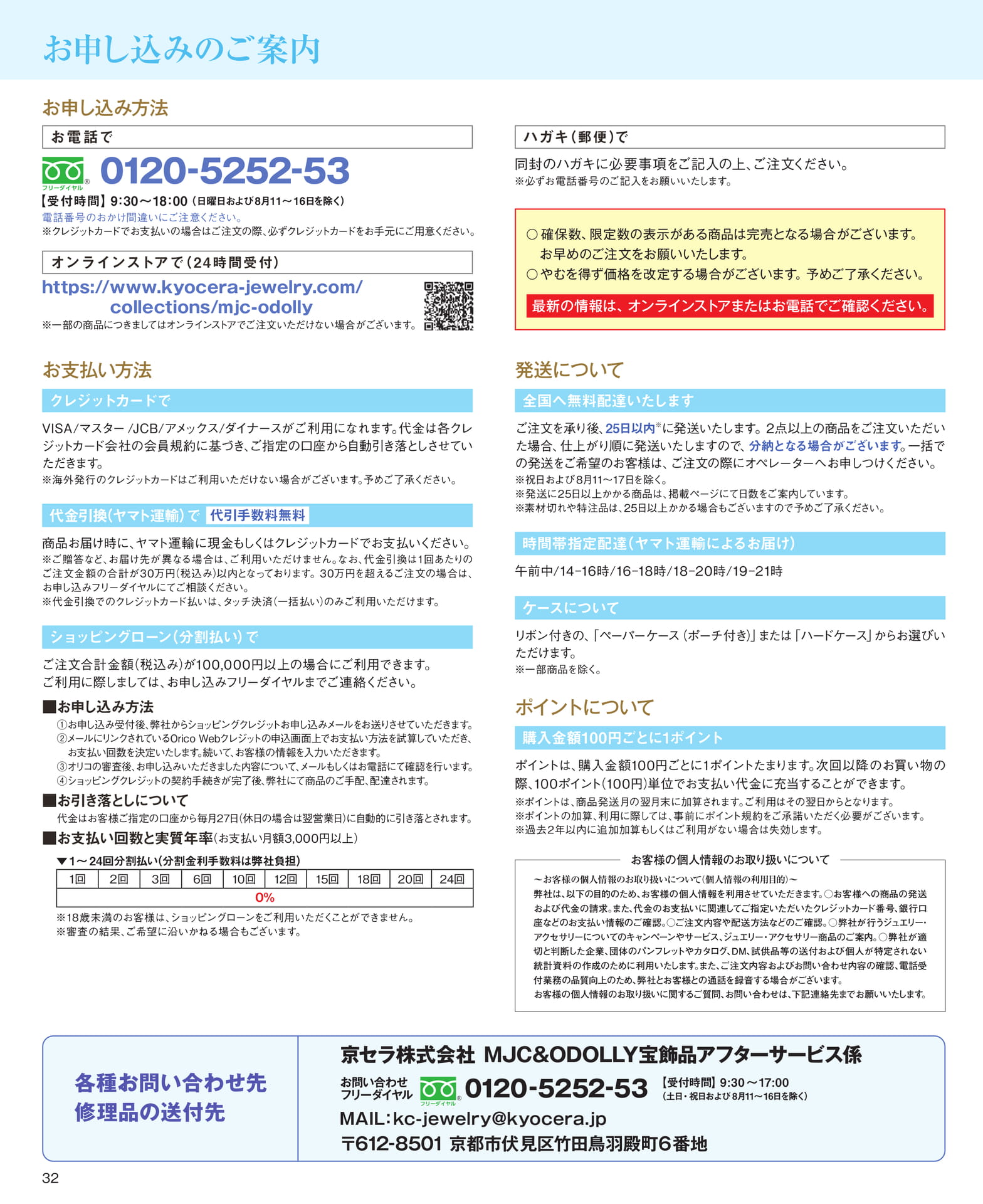 Page 32 お申込みのご案内