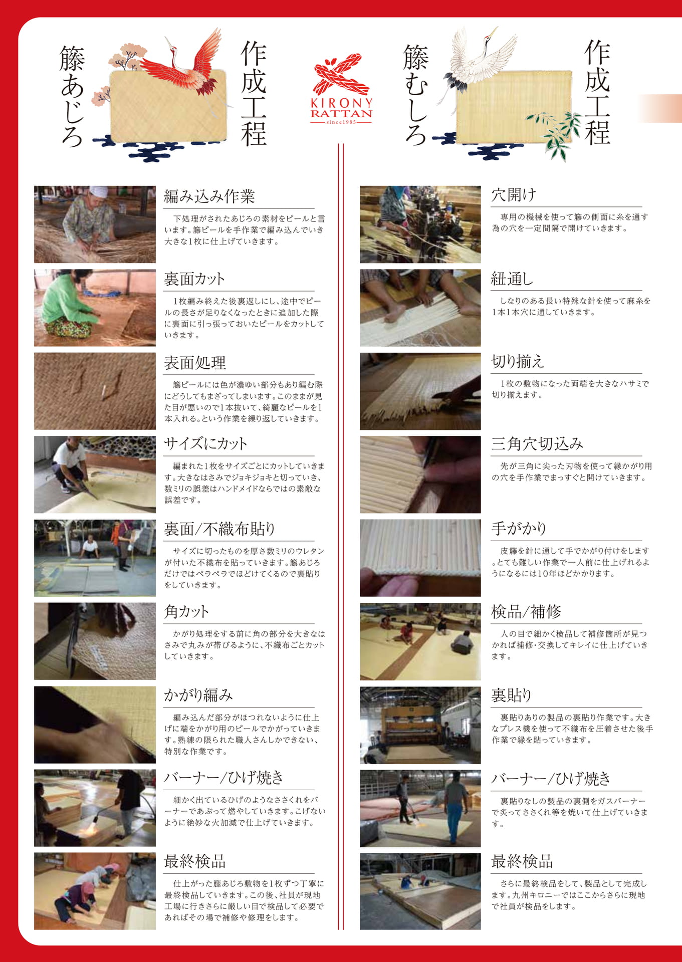 Page 21 籐敷物ができるまで