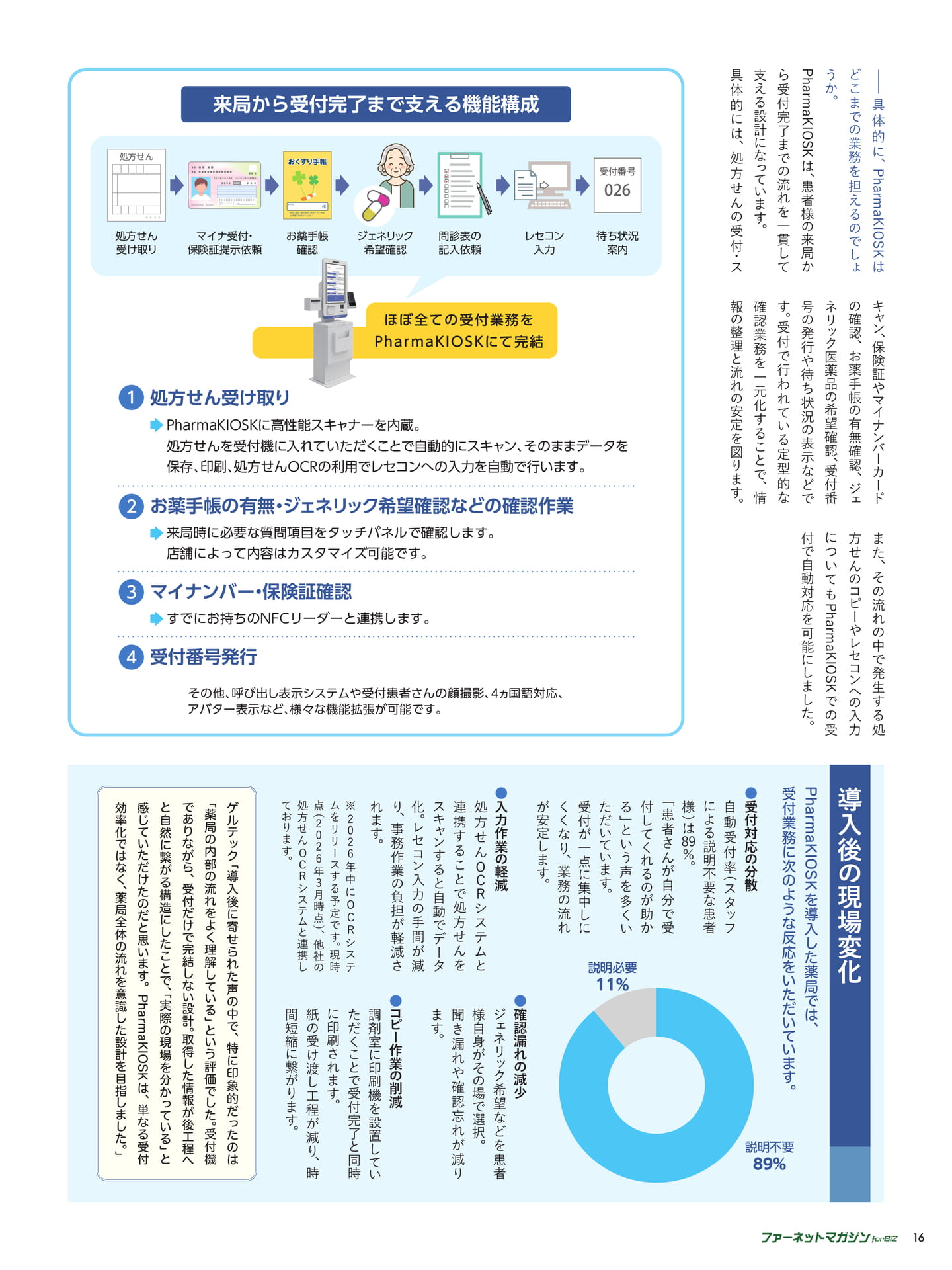 薬局の受付をもっとスマートに ―患者様の来客から受付完了までを一括自動化―