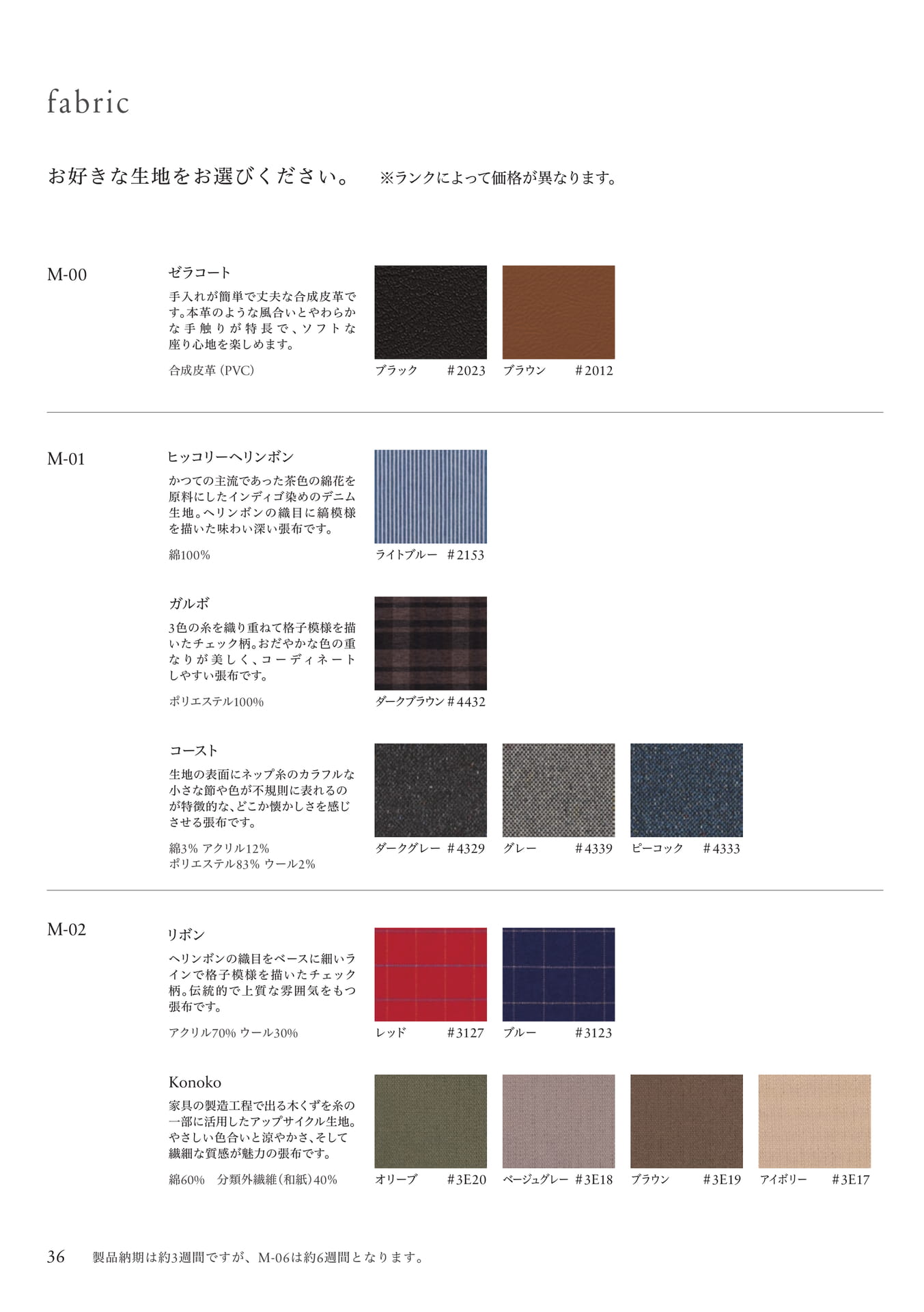 P36 fabric 張布