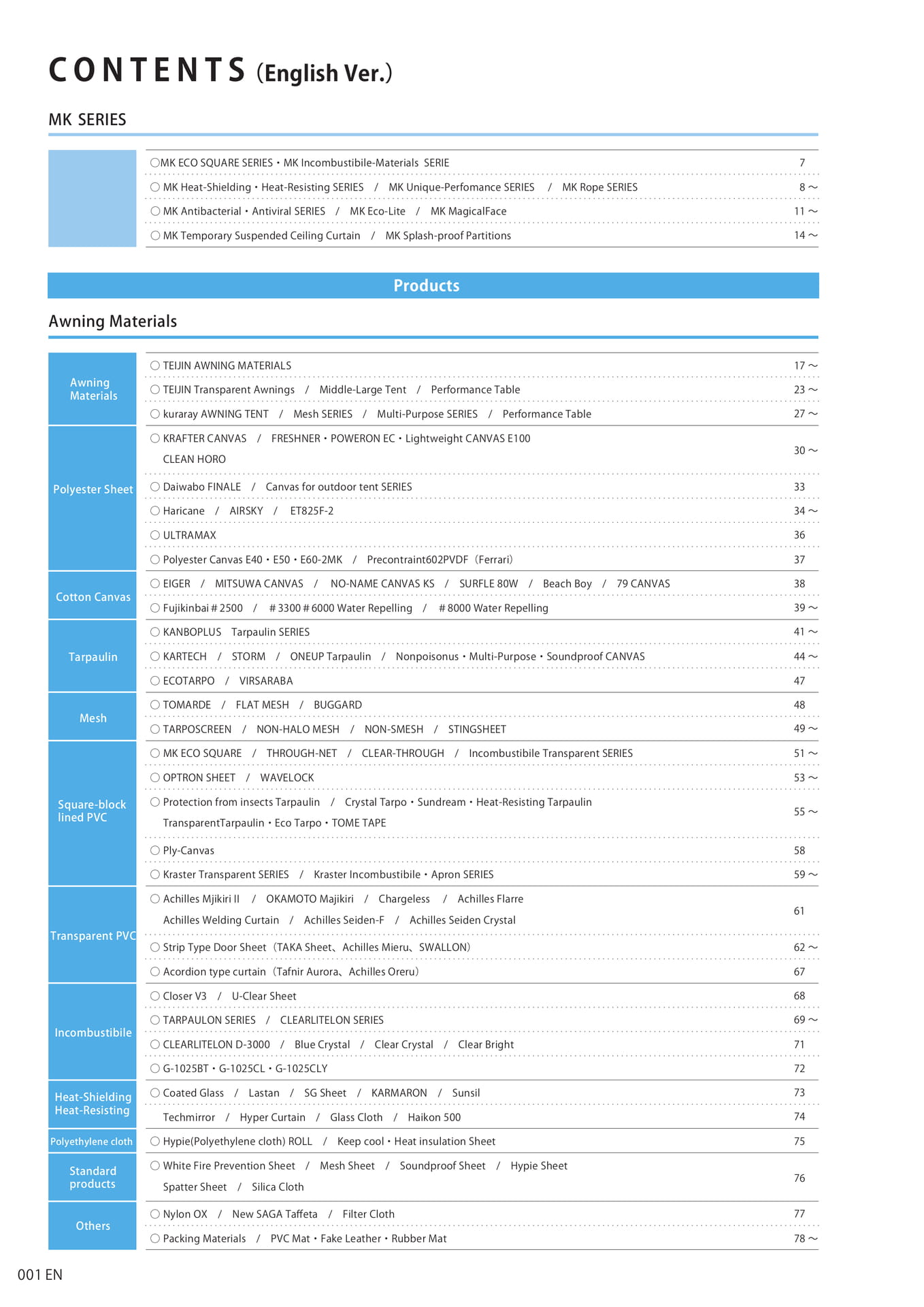 CONTENTS（en）