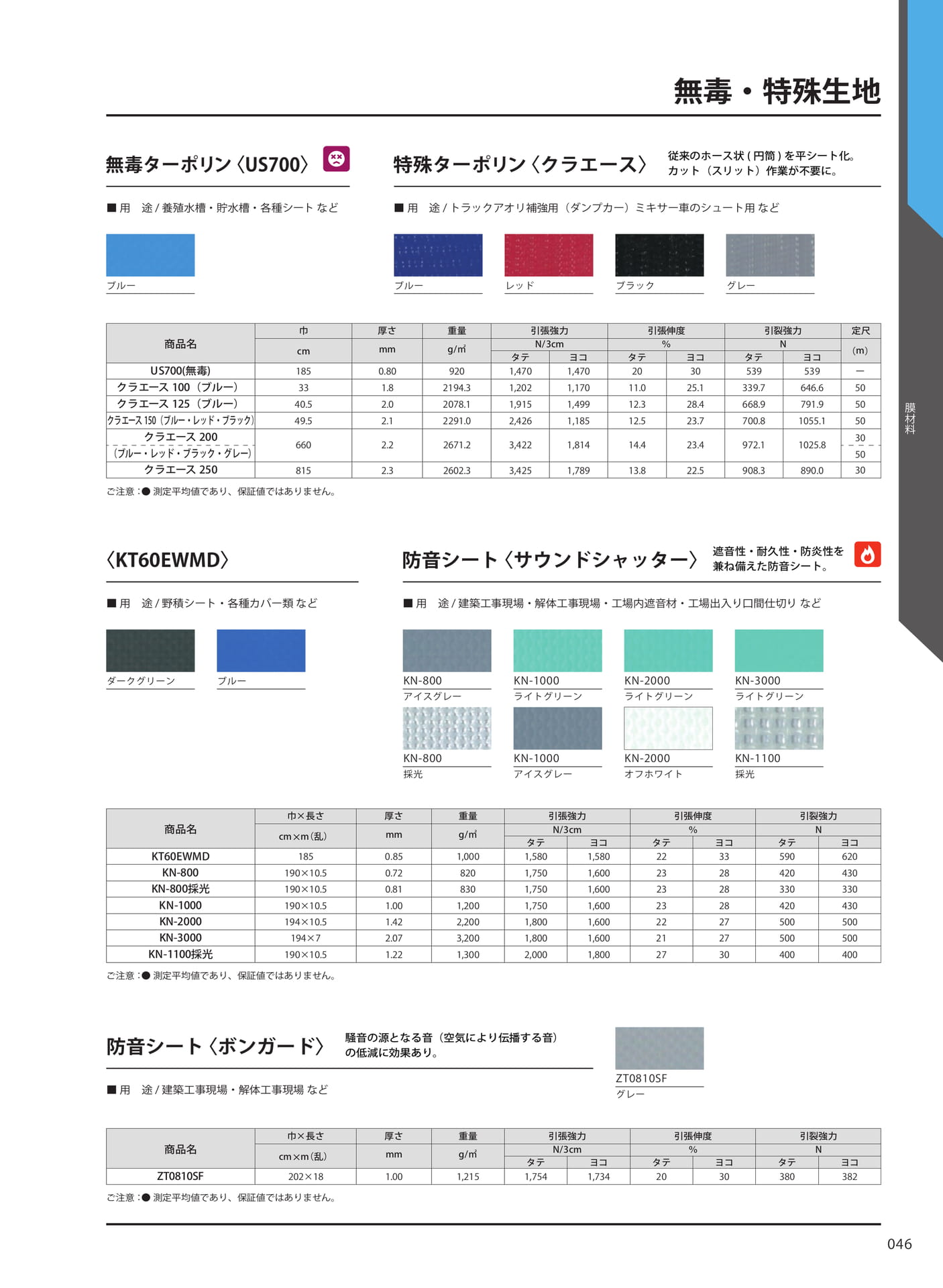 無毒・特殊生地
