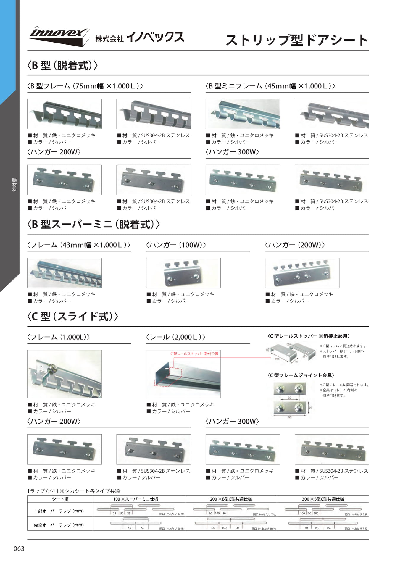 ストリップ型ドアシート