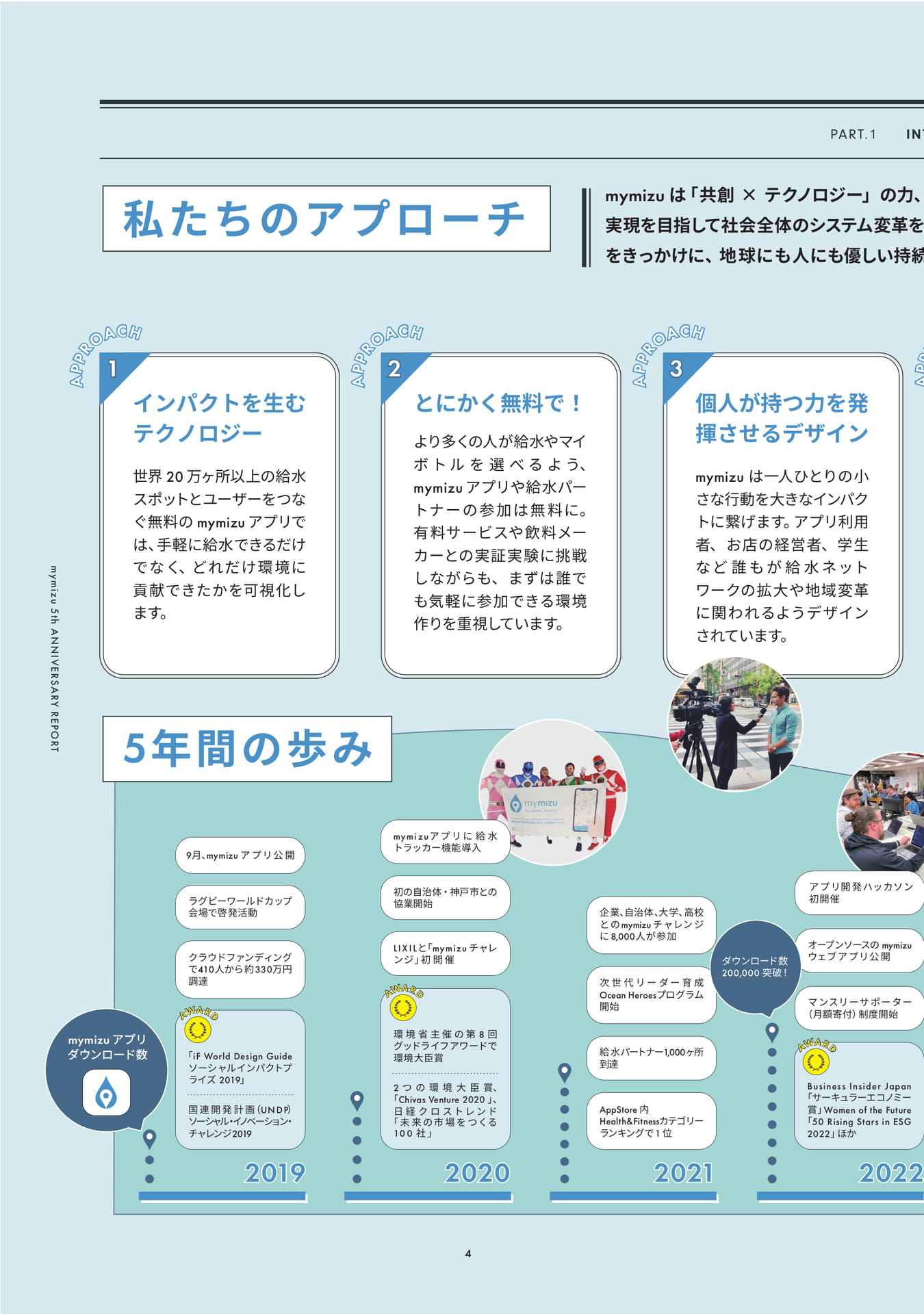 私たちのアプローチ、5年間の歩み