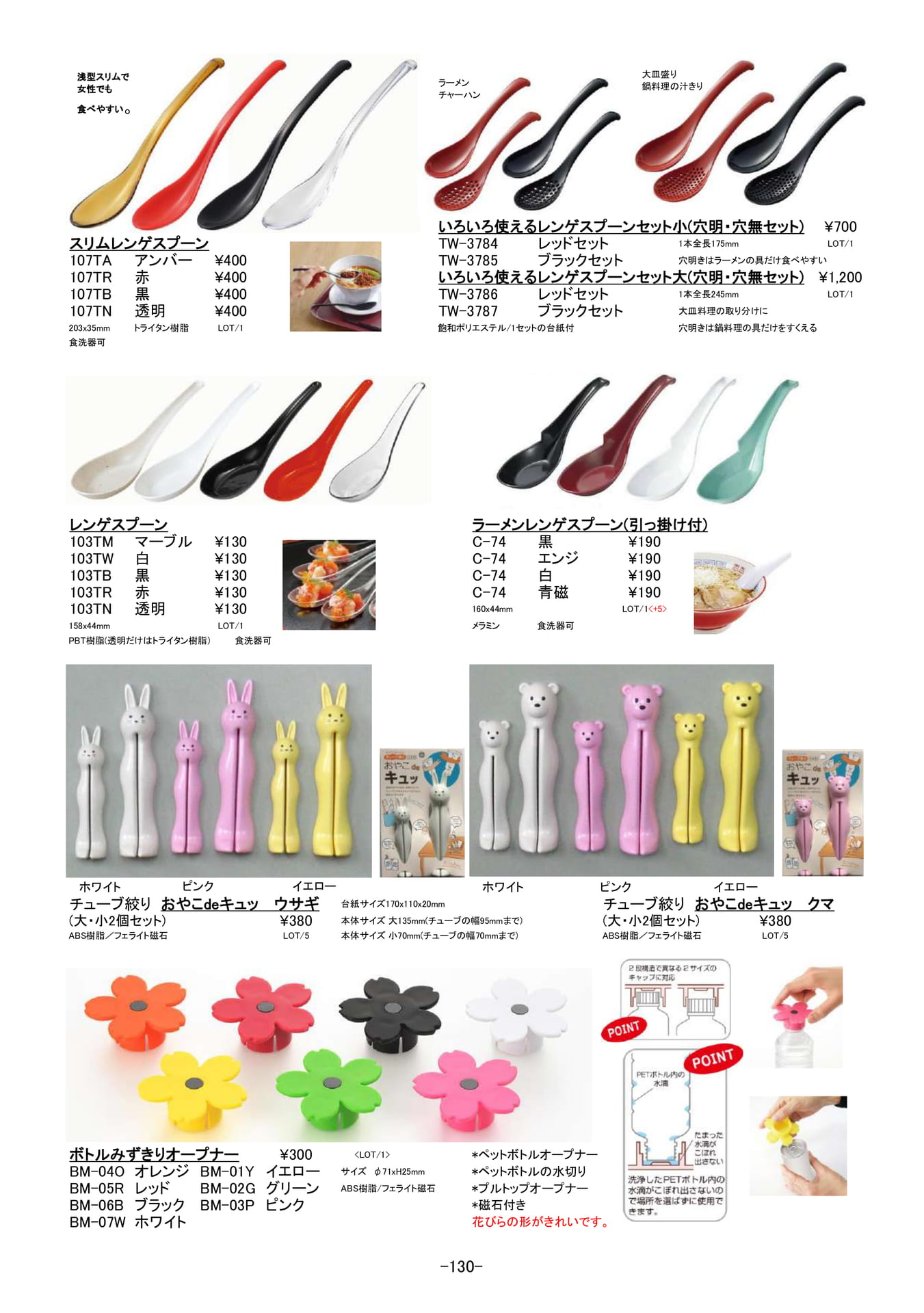 キッチンアイディア小物｜レンゲスプーン、チューブ絞り、水切り
