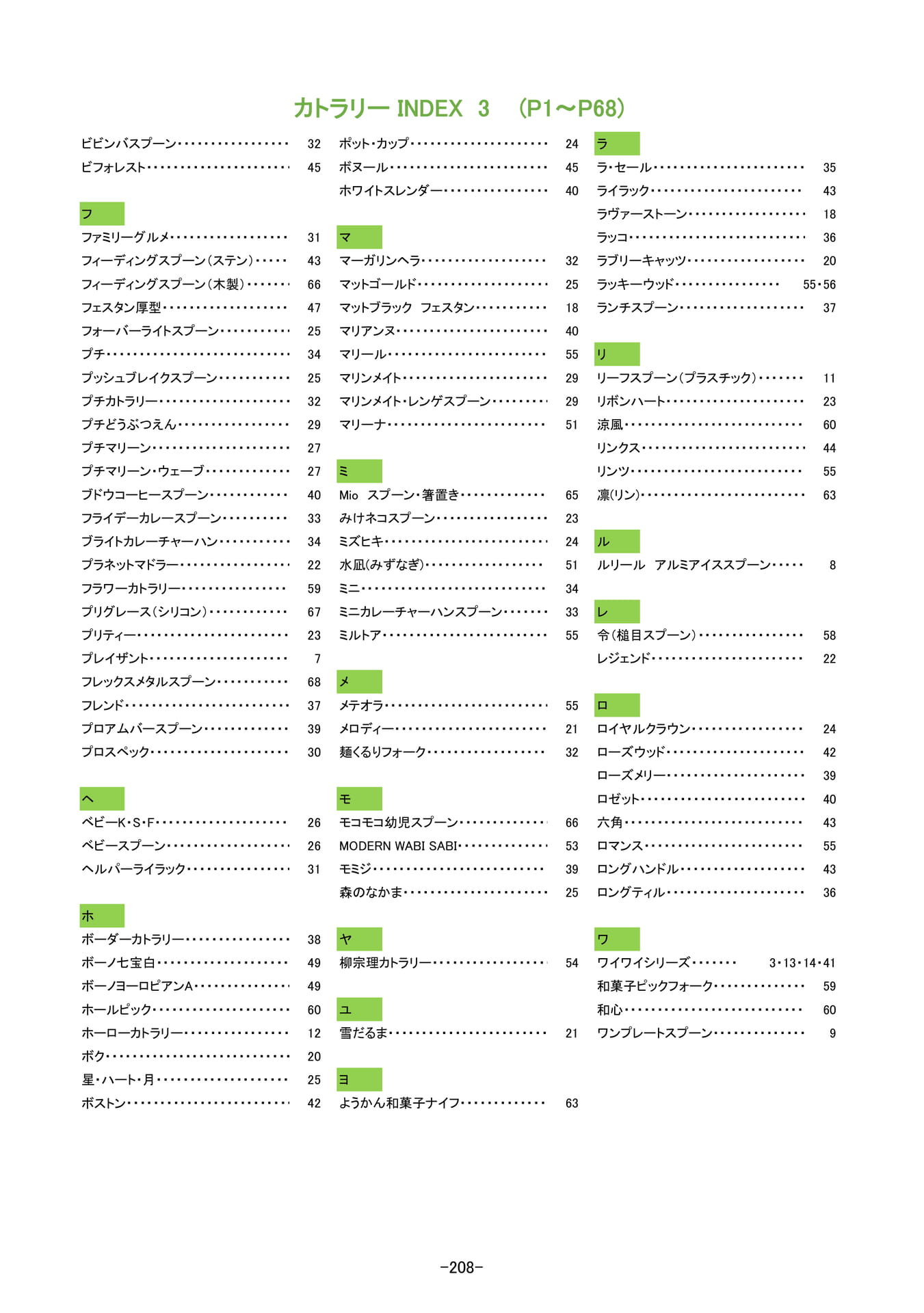 カトラリーINDEX｜3