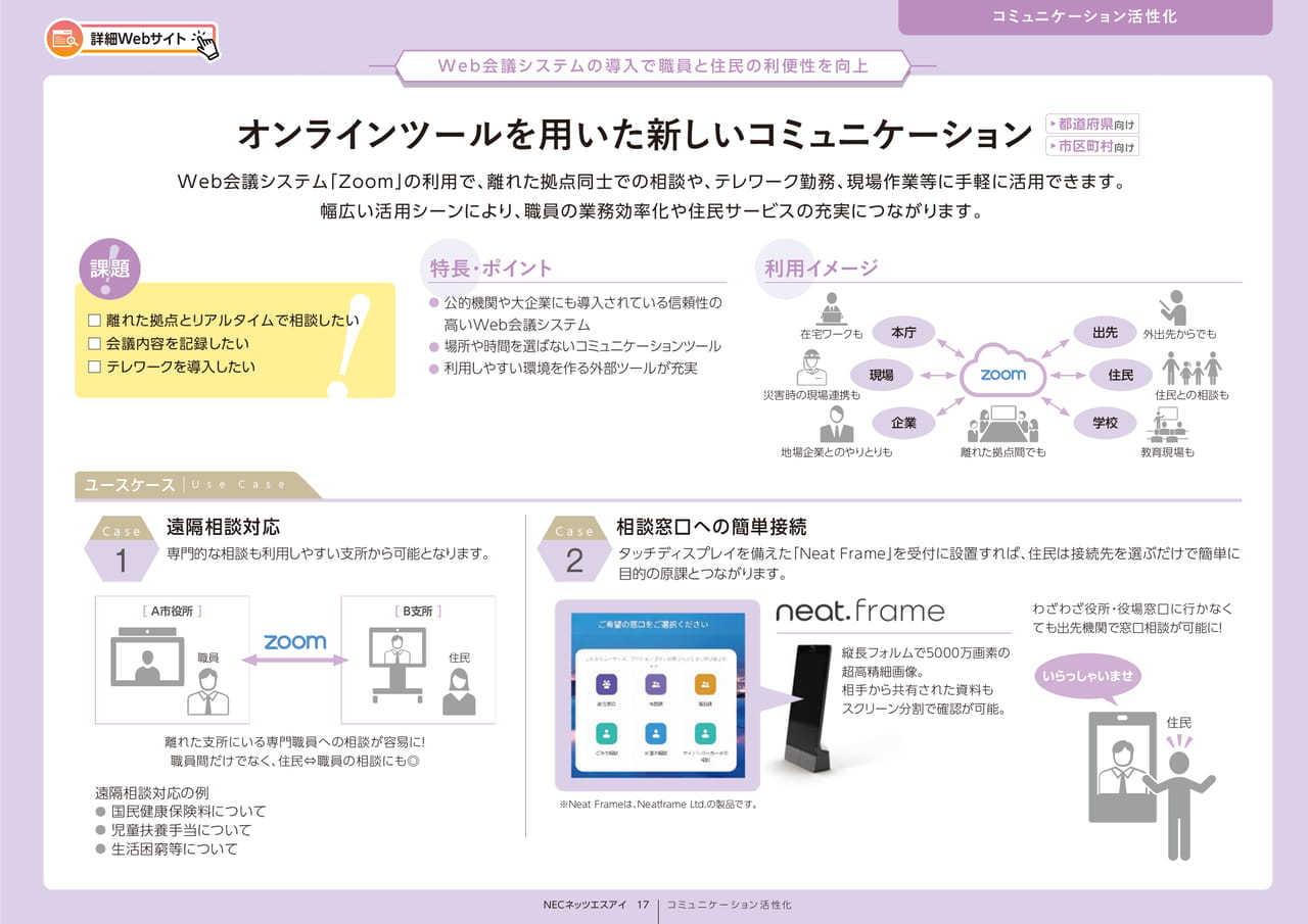 Page 17_コミュニケーション活性化_オンラインツールを用いた新しいコミュニケーション