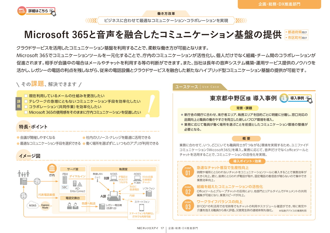 Page 17_Microsoft365と音声を融合したｺﾐｭﾆｹｰｼｮﾝ基盤の提供