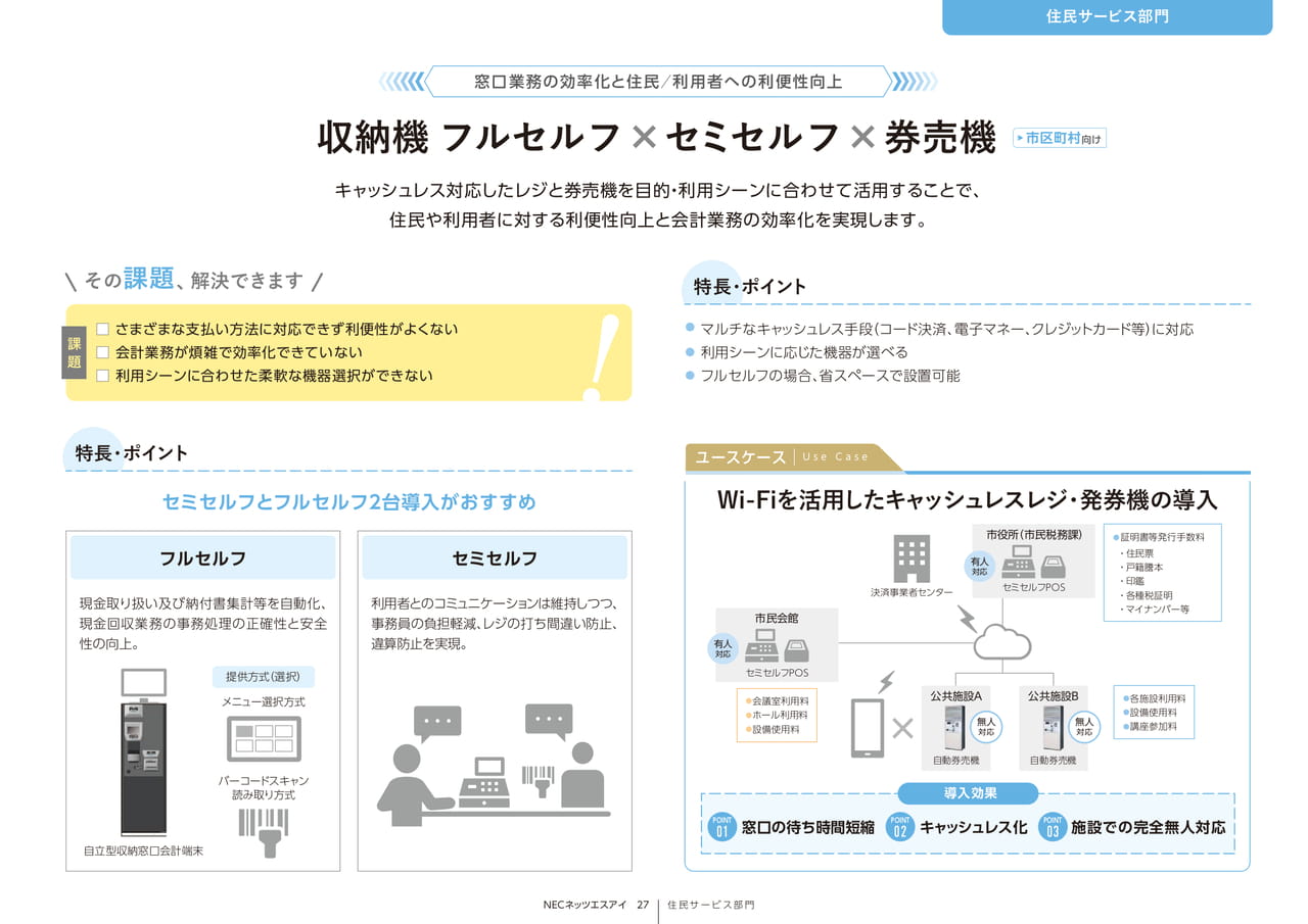 Page 27_収納機　フルセルフ×セミセルフ×券売機