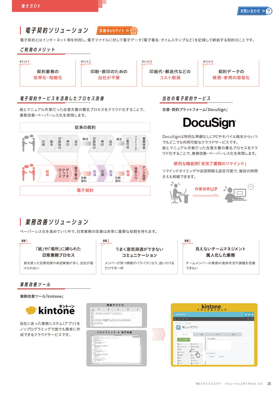 電子契約ソリューション/業務改善ソリューション