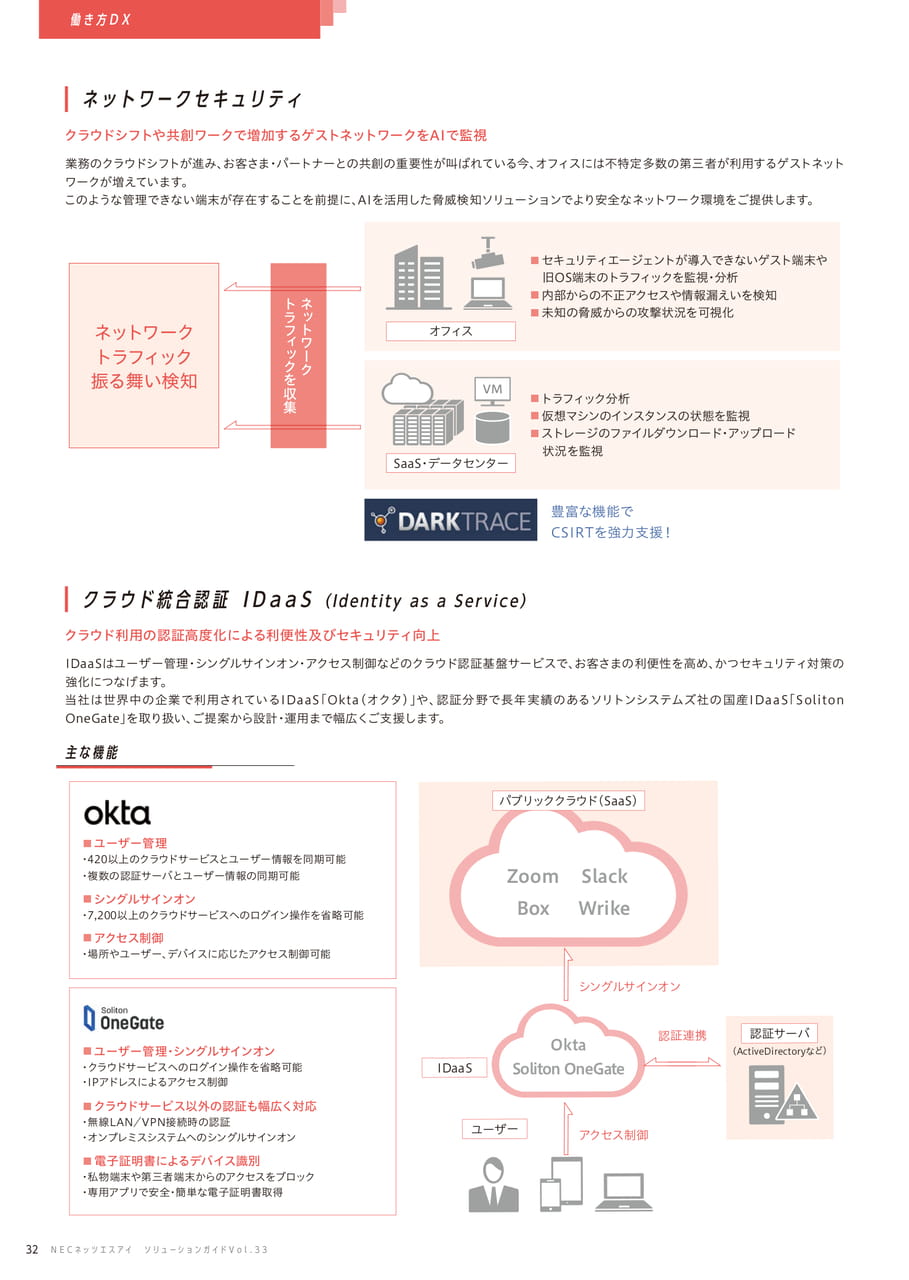 ネットワークセキュリティ/クラウド統合認証IDaaS
