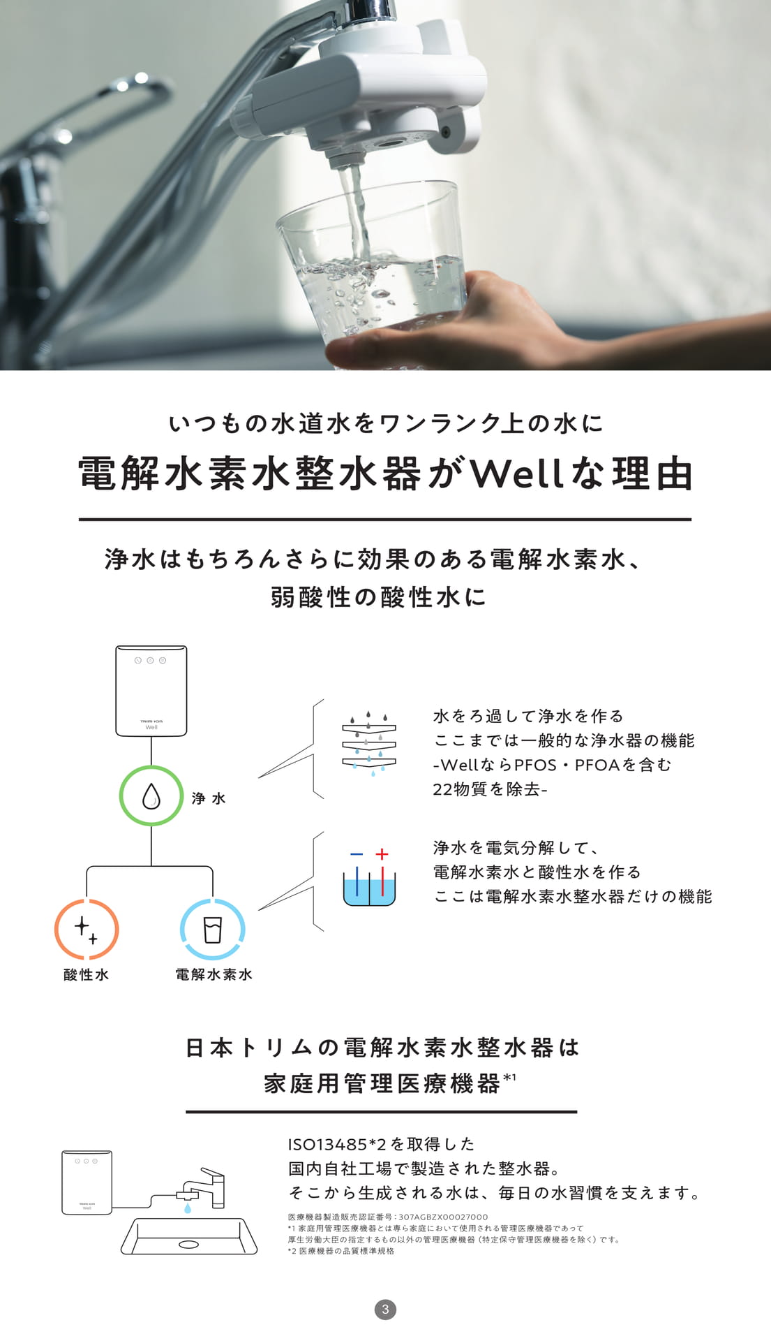 電解水素水整水器がWellな理由