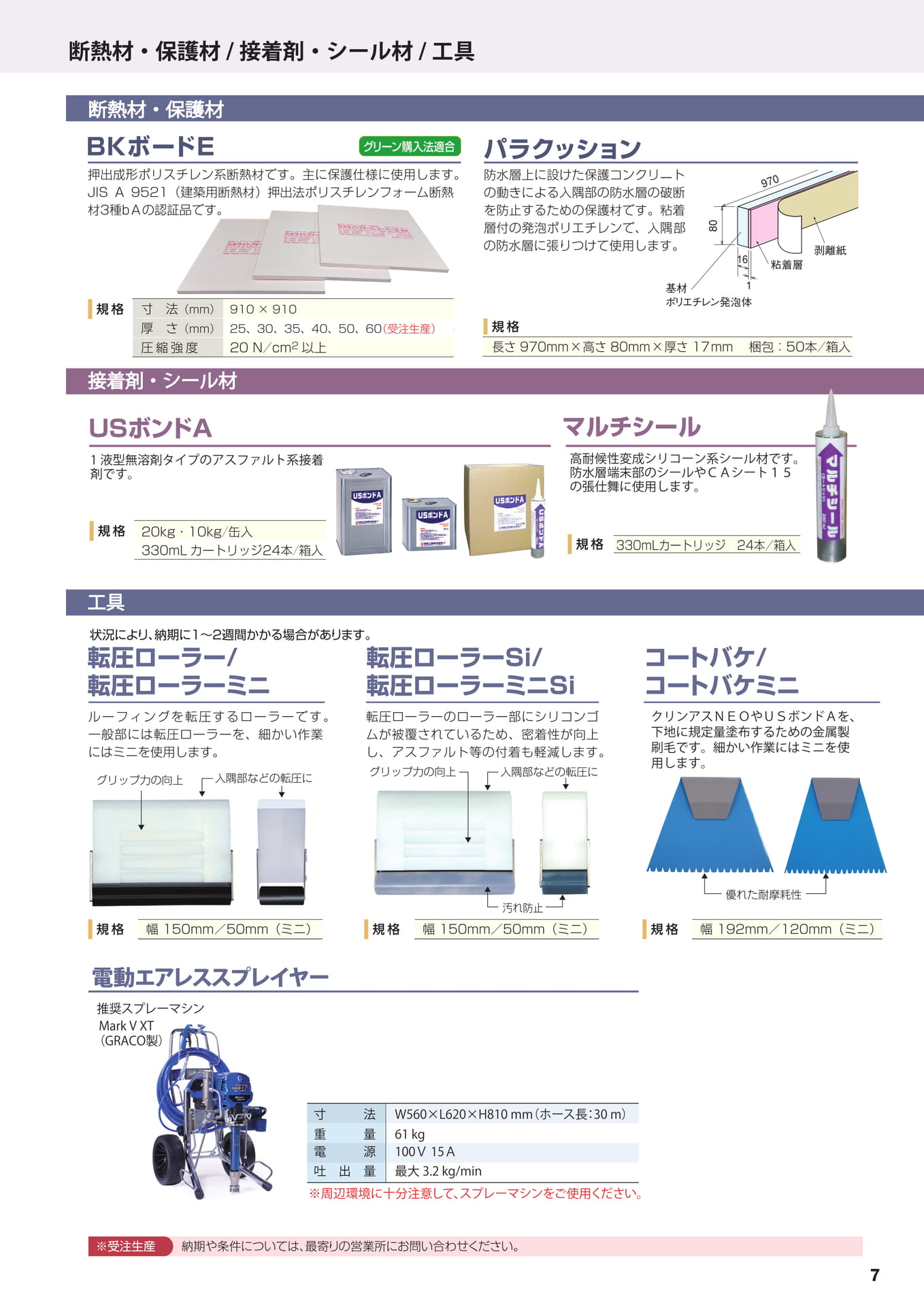 製品一覧（副資材）