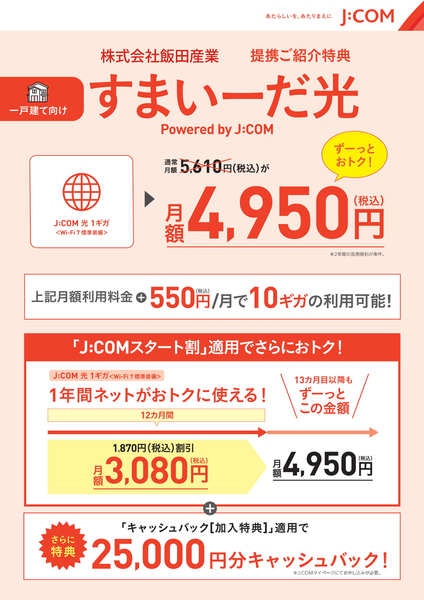 すまいーだ光サービスチラシ表面
