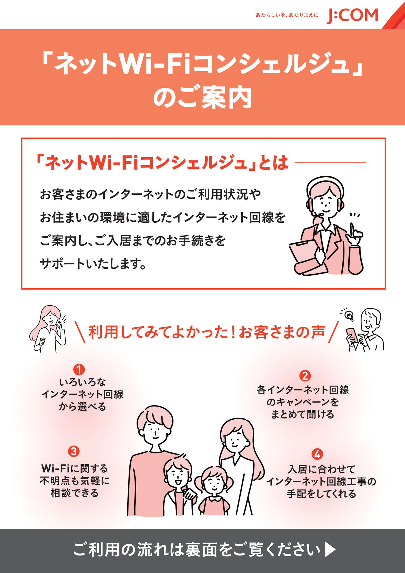 ネットWi-Fiコンシェルジュチラシ表面