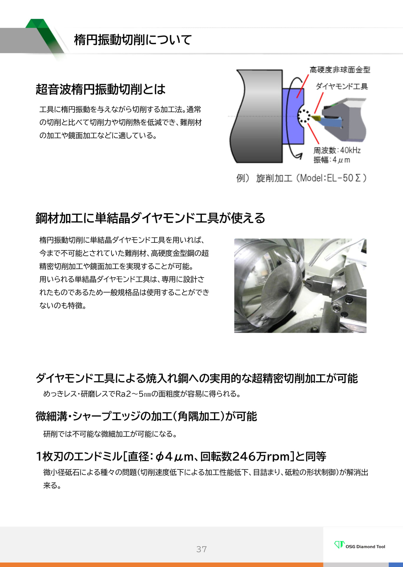 楕円振動切削について
