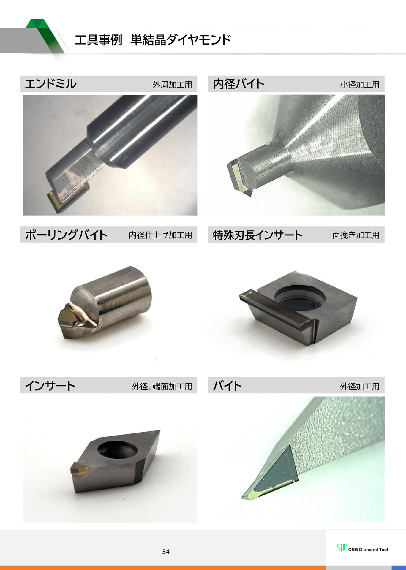 工具事例 単結晶ダイヤモンド