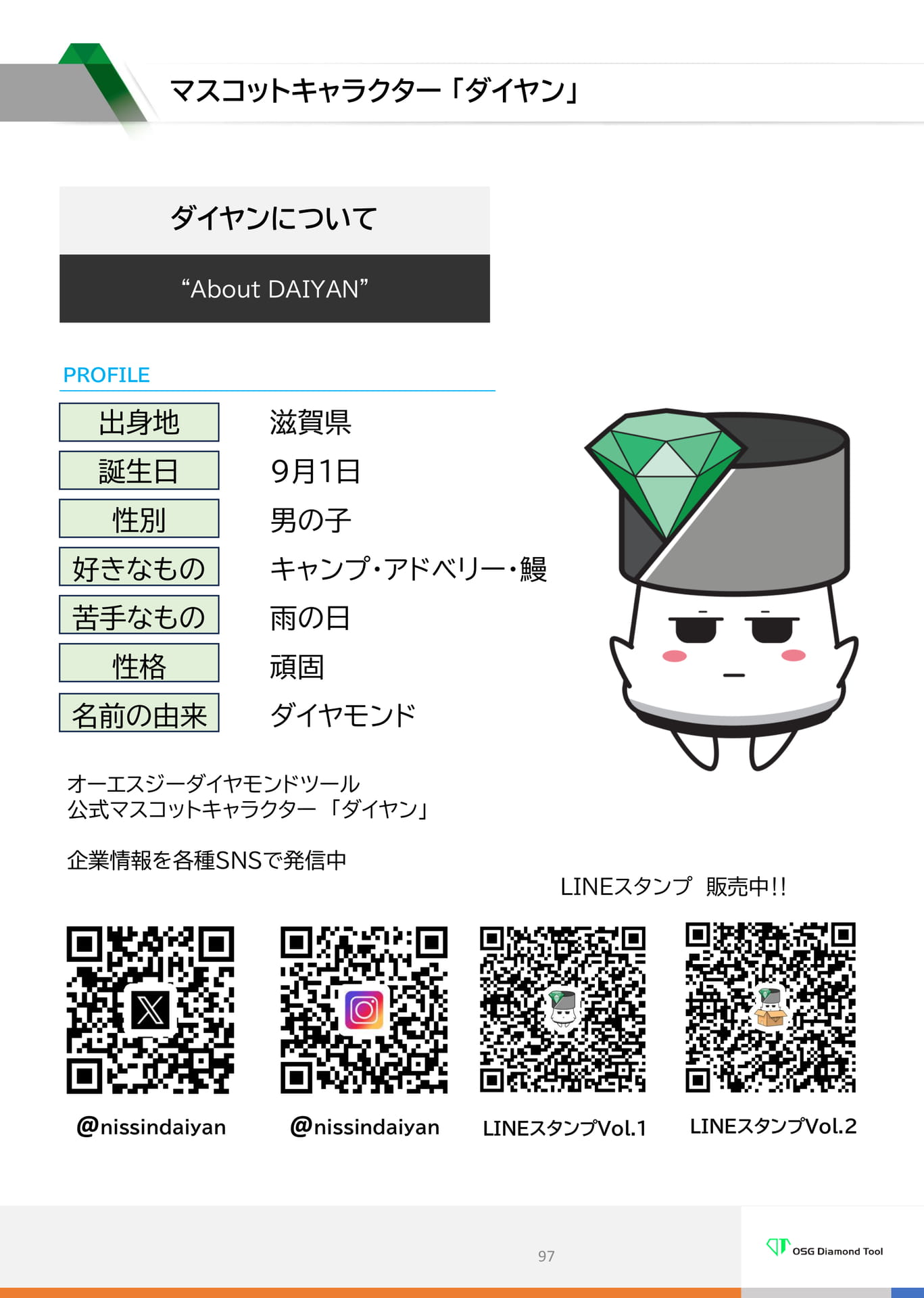 マスコットキャラクター「ダイヤン」