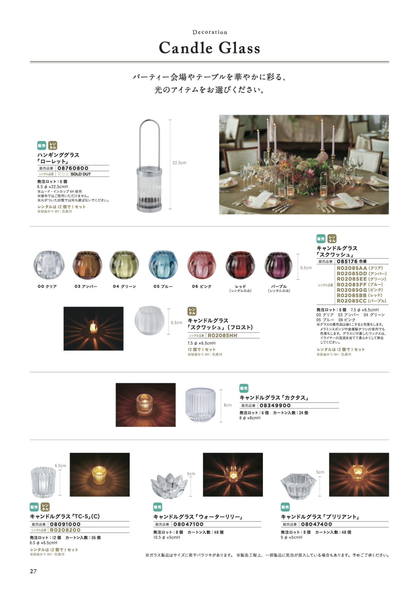 P27　 Candle Glass