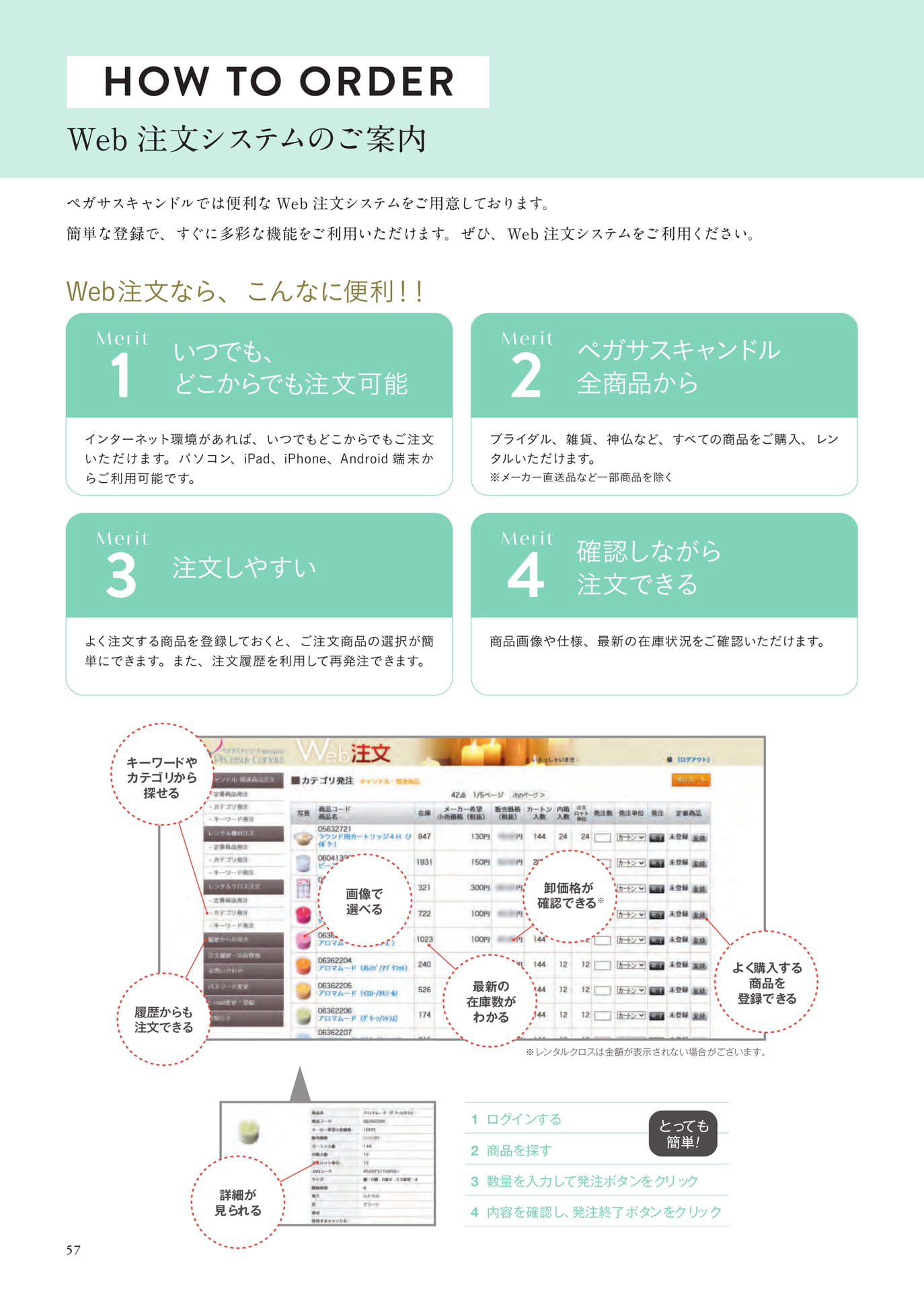 P57　Web注文システムのご案内