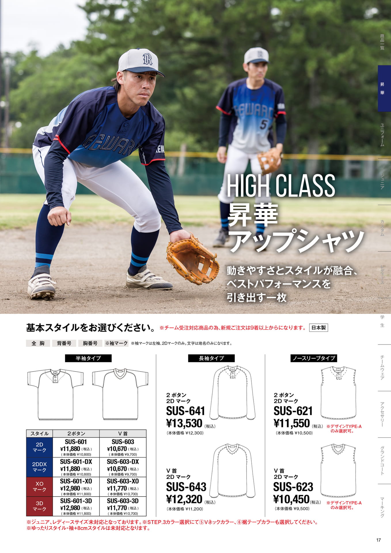 HIGH CLASS 昇華アップシャツオーダーメイドシステム