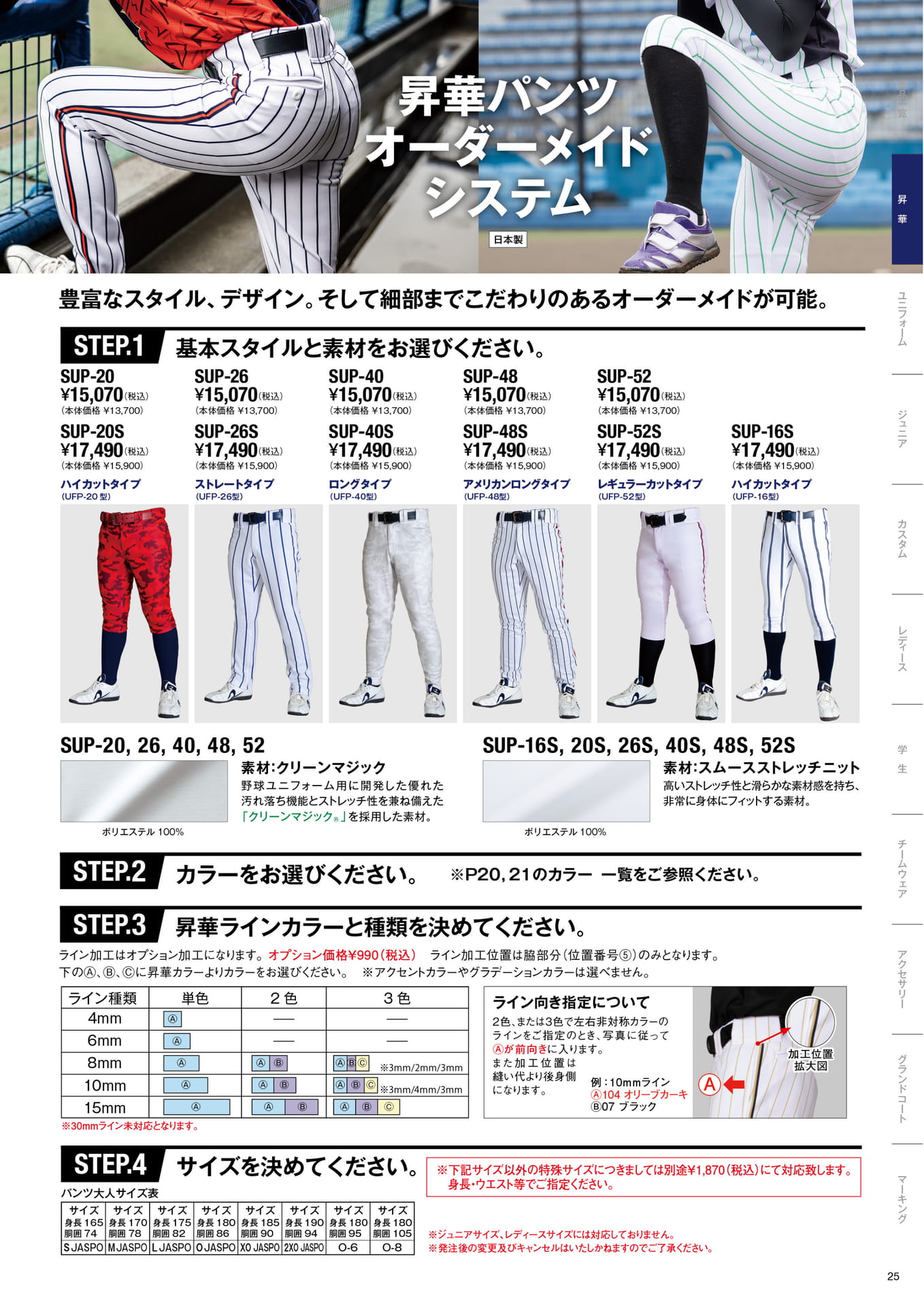 昇華パンツオーダーメイドシステム