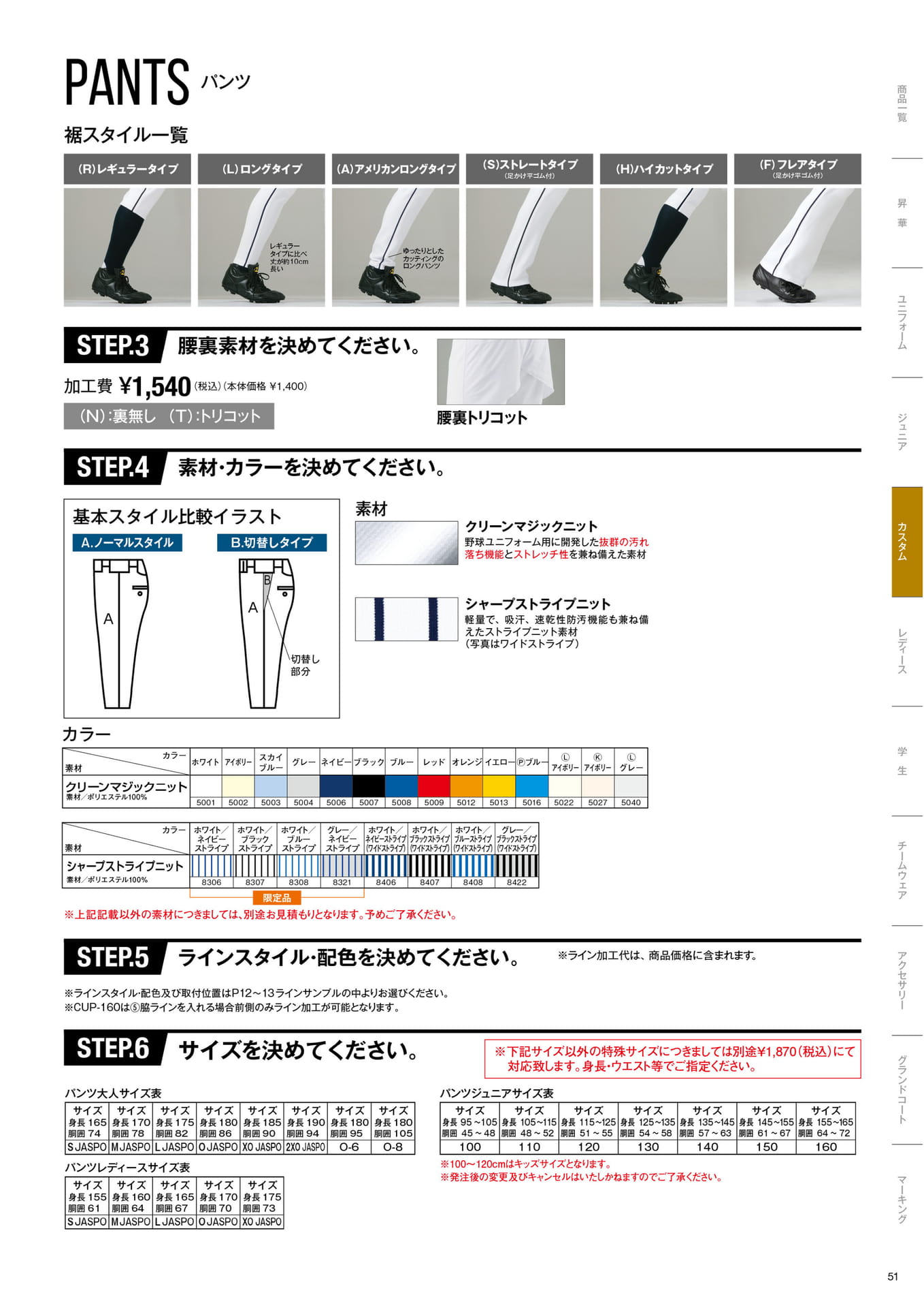 CUSTOM ORDER MADE UNIFORM PANTS VOL.2