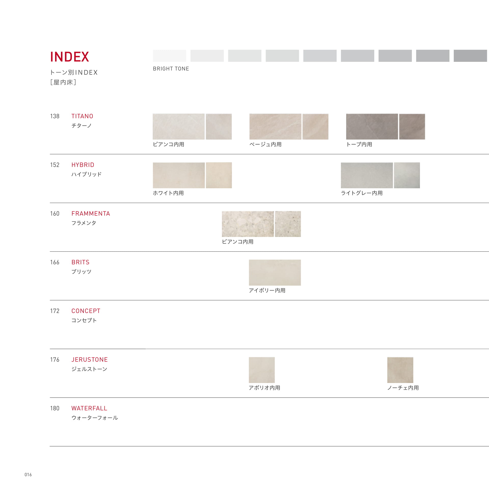 トーン別INDEX [屋内床]