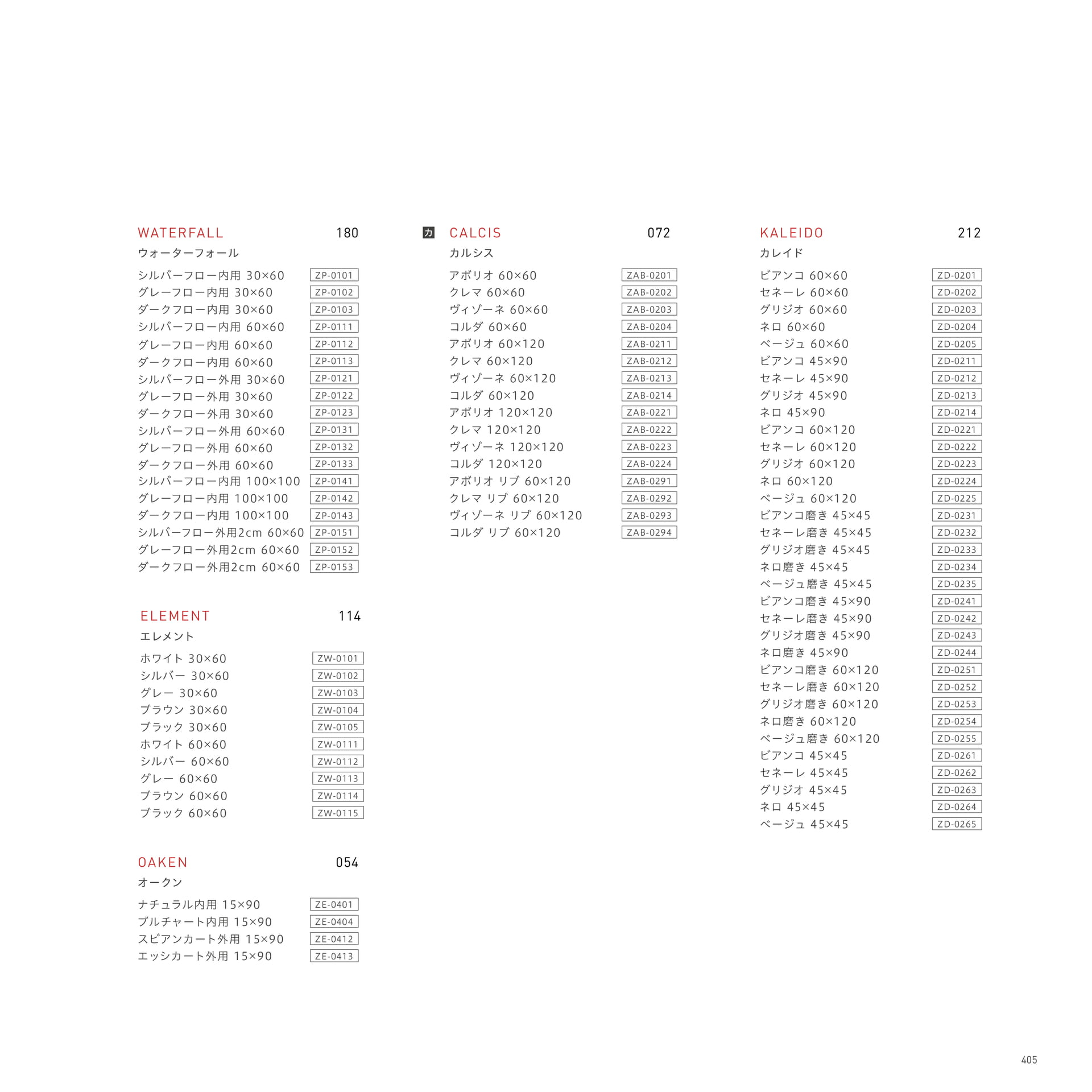 INDEX 50音順インデックス