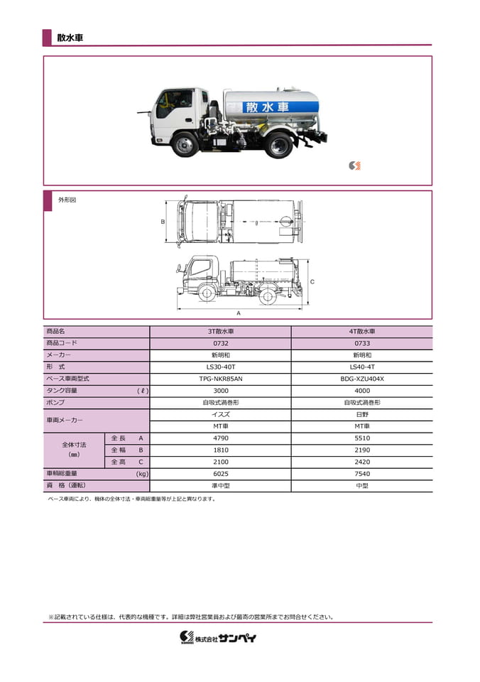 散水車