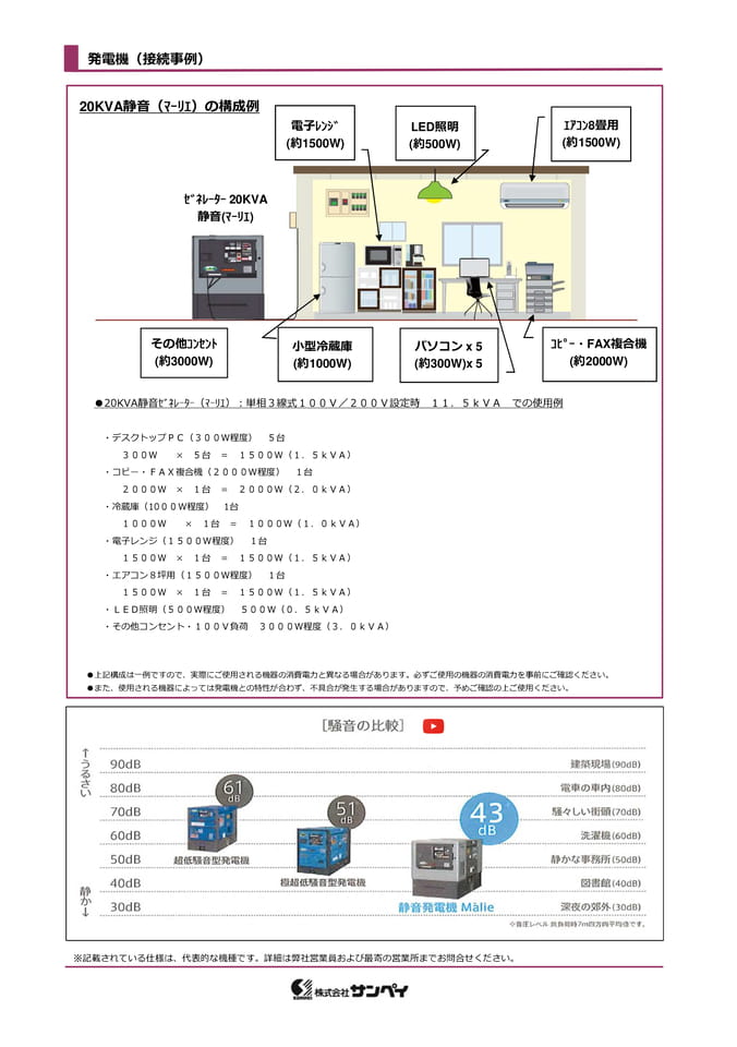 発電機(接続事例)