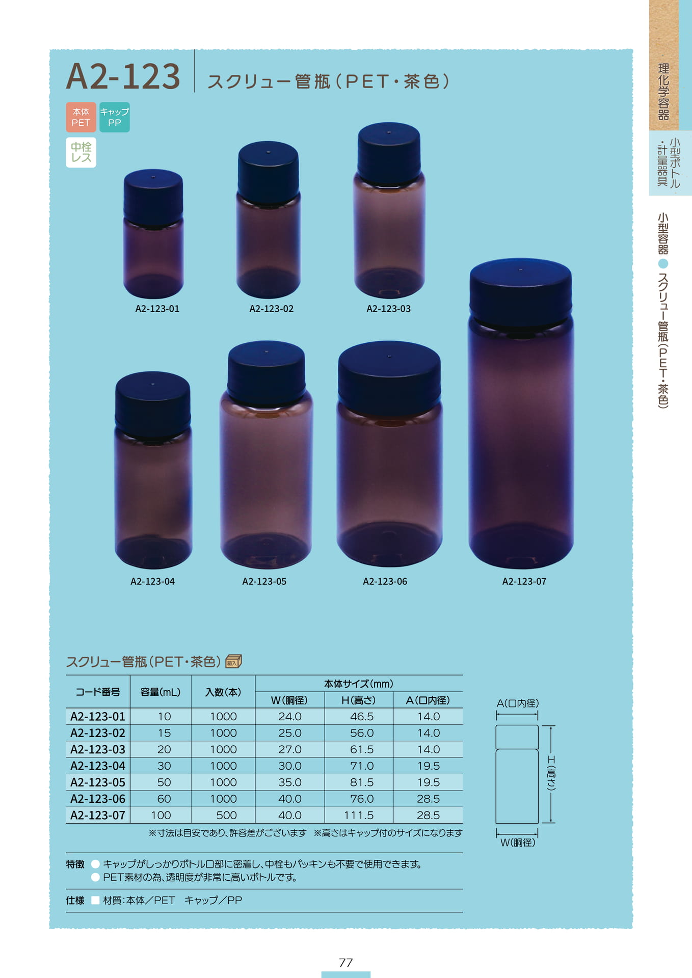 P.079 小型容器 A2-123 (カタログ上表記P.077)