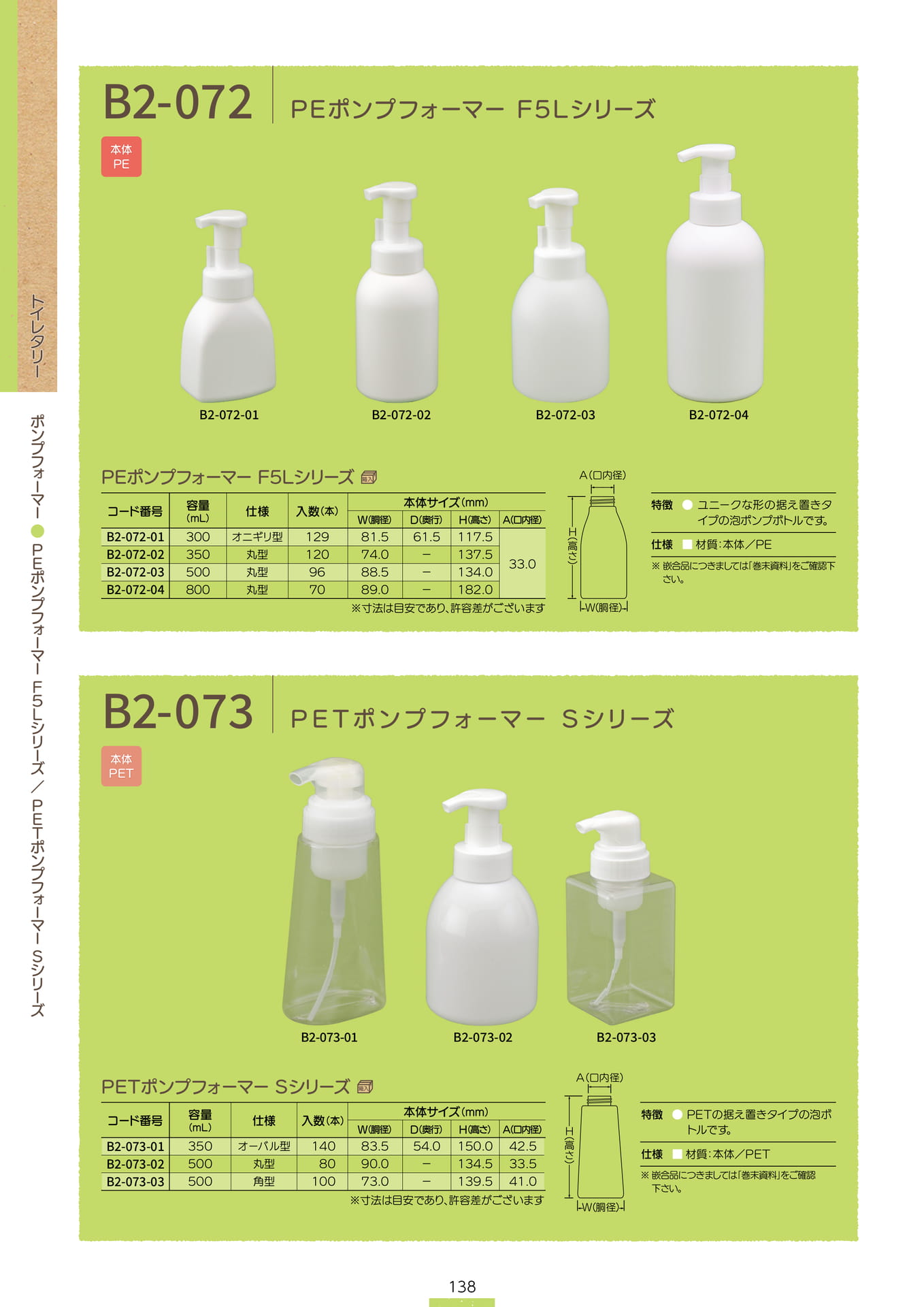 P.140 ポンプフォーマー B2-072/B2-073 (カタログ上表記P.138)