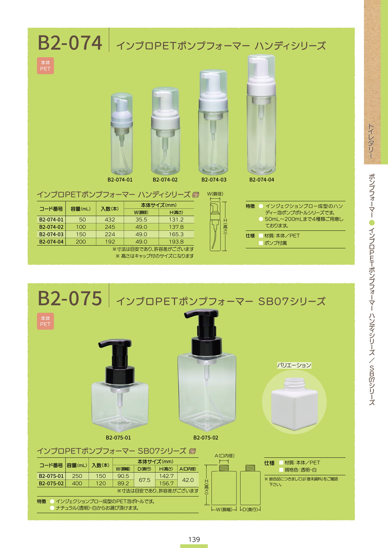 P.141 ポンプフォーマー B2-074/B2-075 (カタログ上表記P.139)