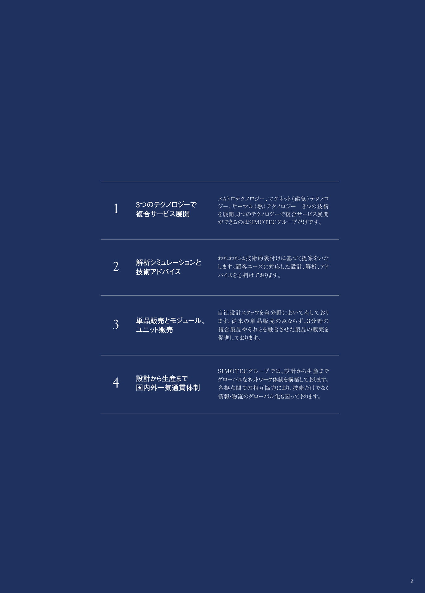 P.2　SIMOTECグループの強み