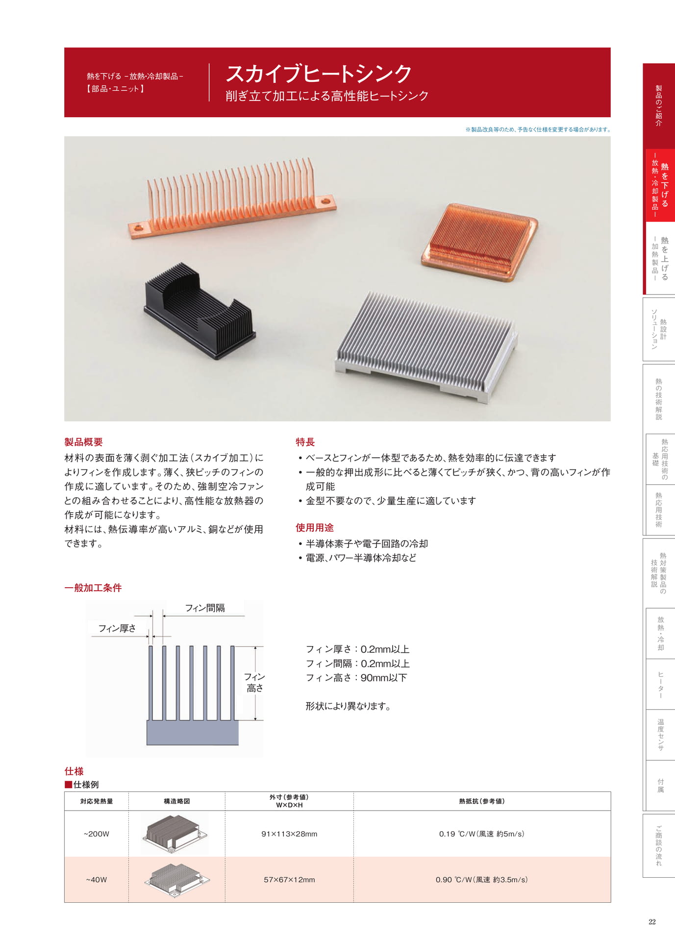 P.22　スカイブヒートシンク