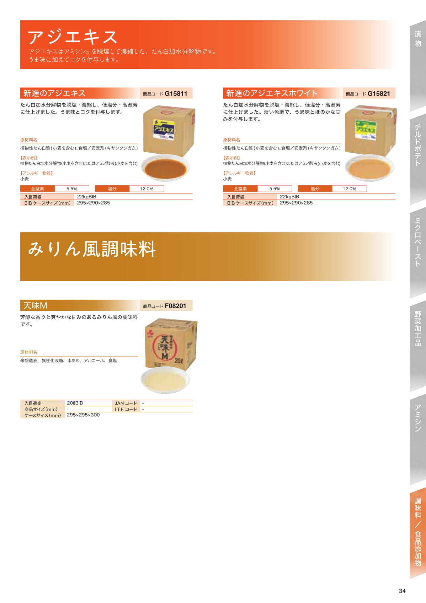 調味料／食品添加物