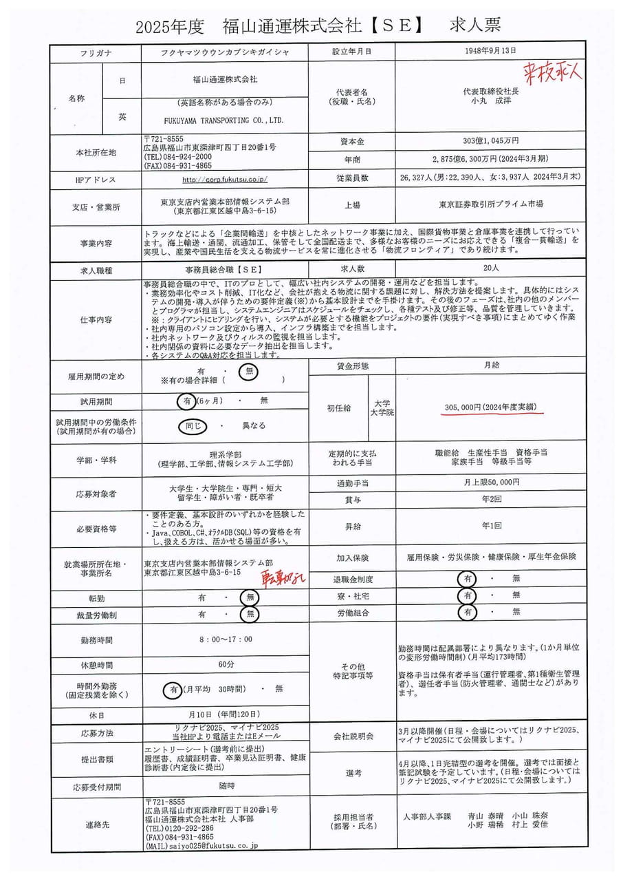 福山通運(株)