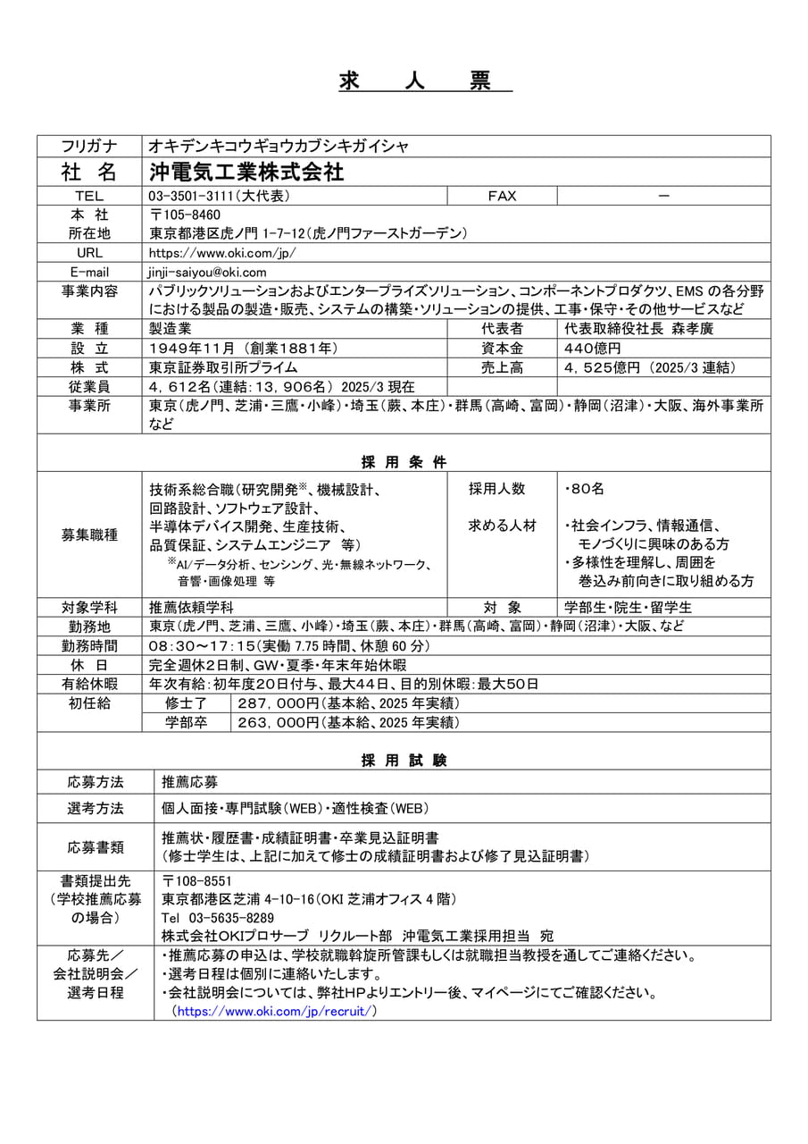 沖電気工業