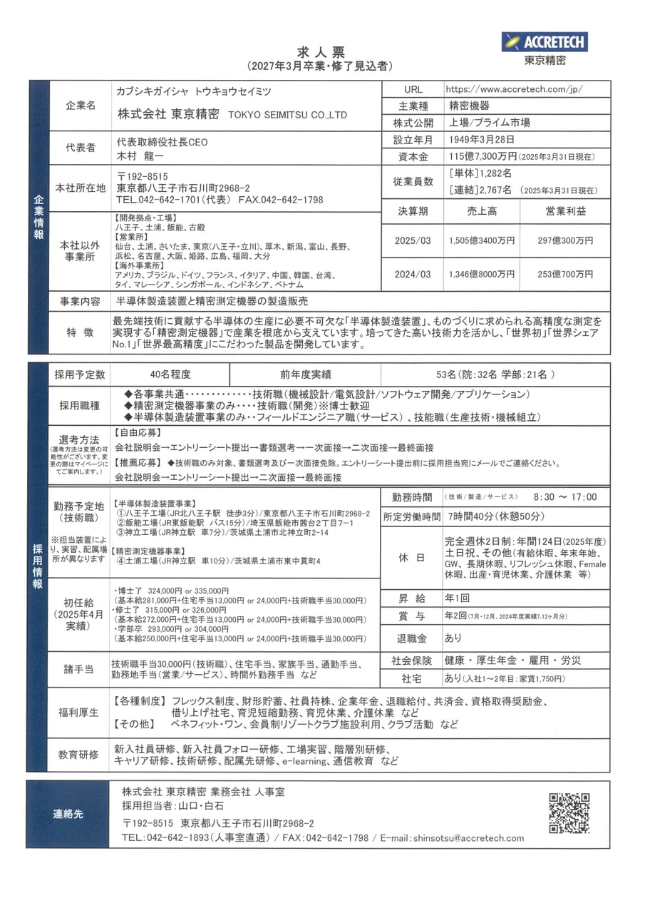 ㈱東京精密