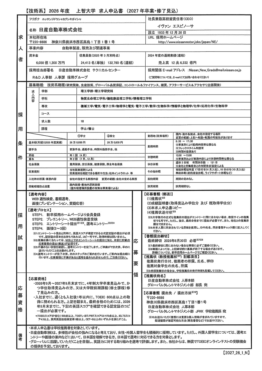 日産自動車㈱