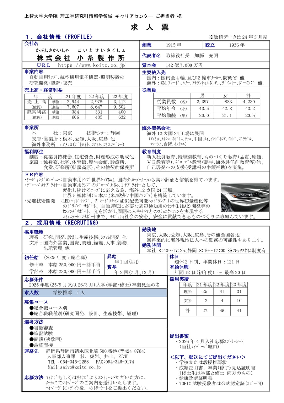 株式会社小糸製作所