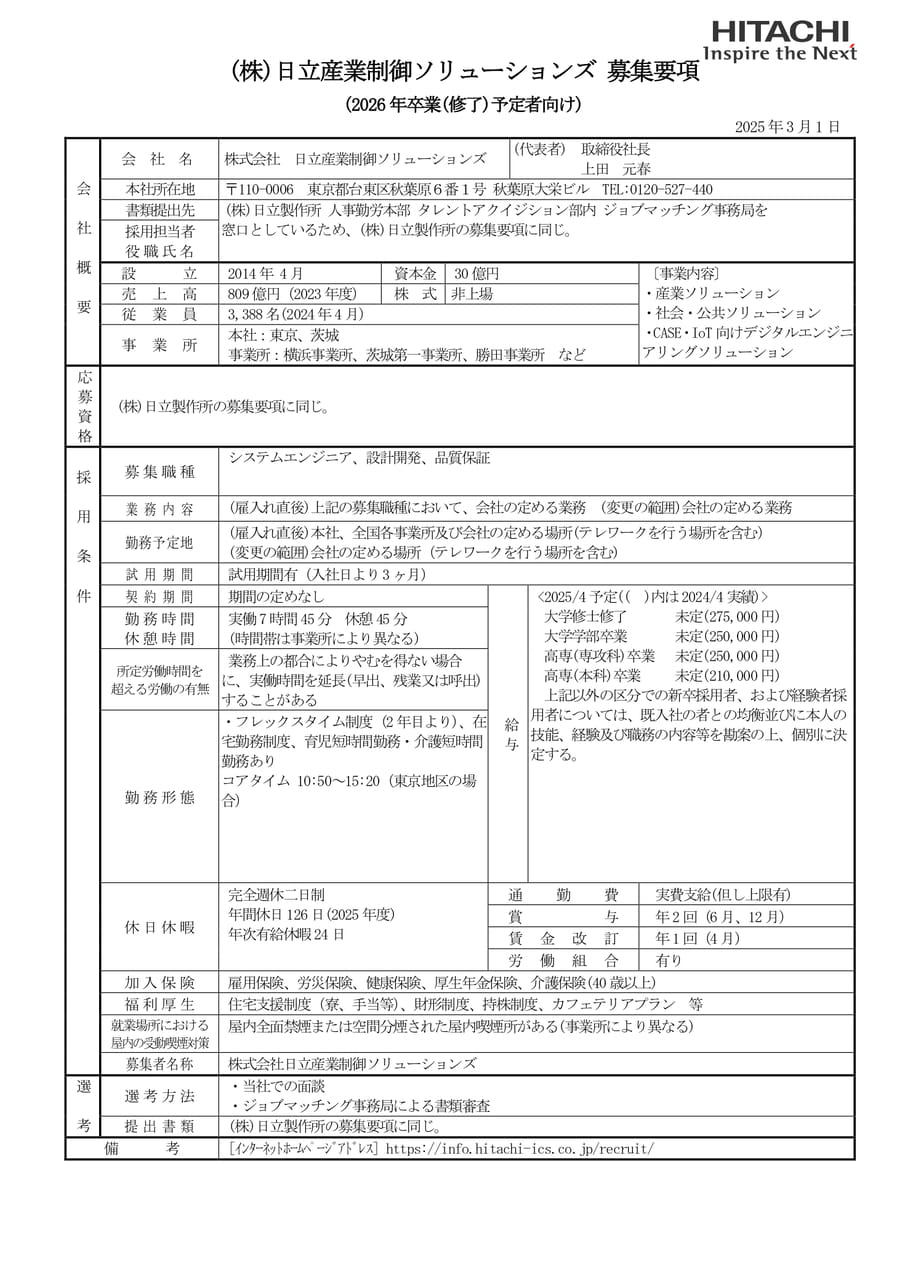 株式会社日立産業制御ソリューションズ