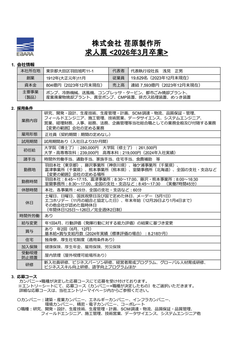 株式会社荏原製作所