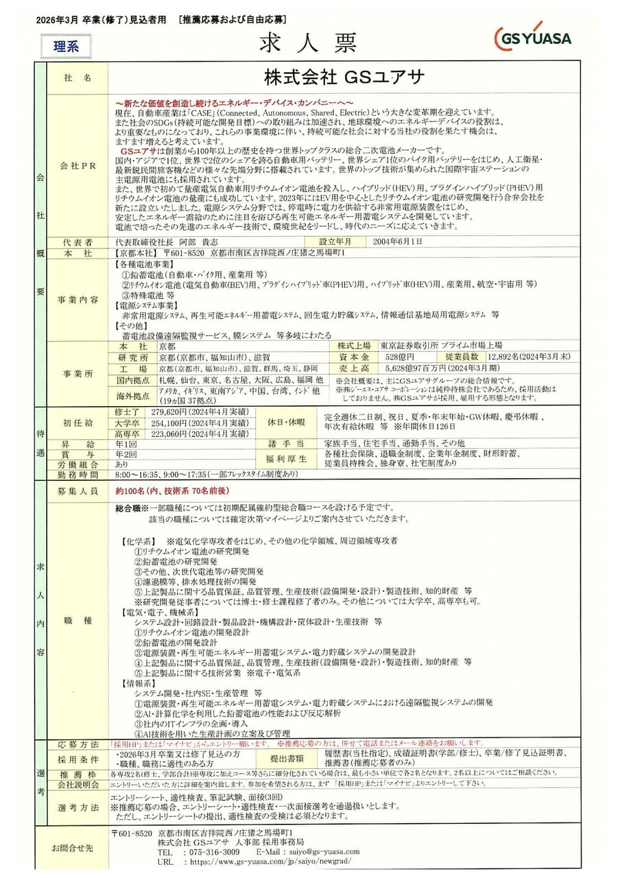 株式会社ＧＳユアサ