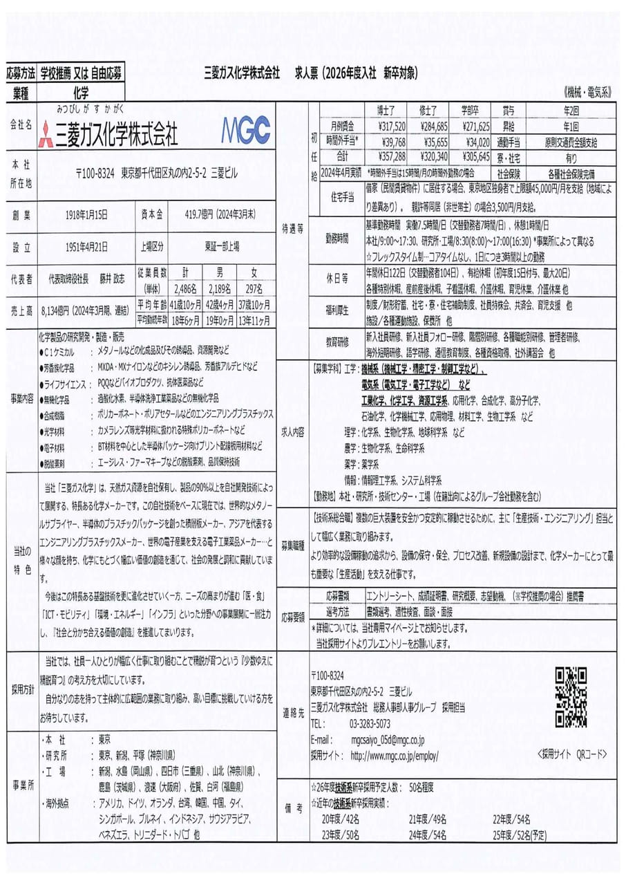 三菱ガス化学株式会社