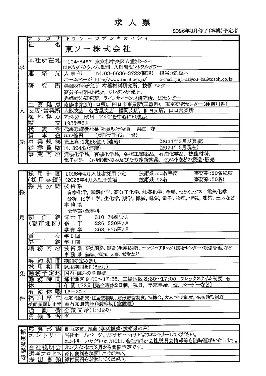東ソー株式会社