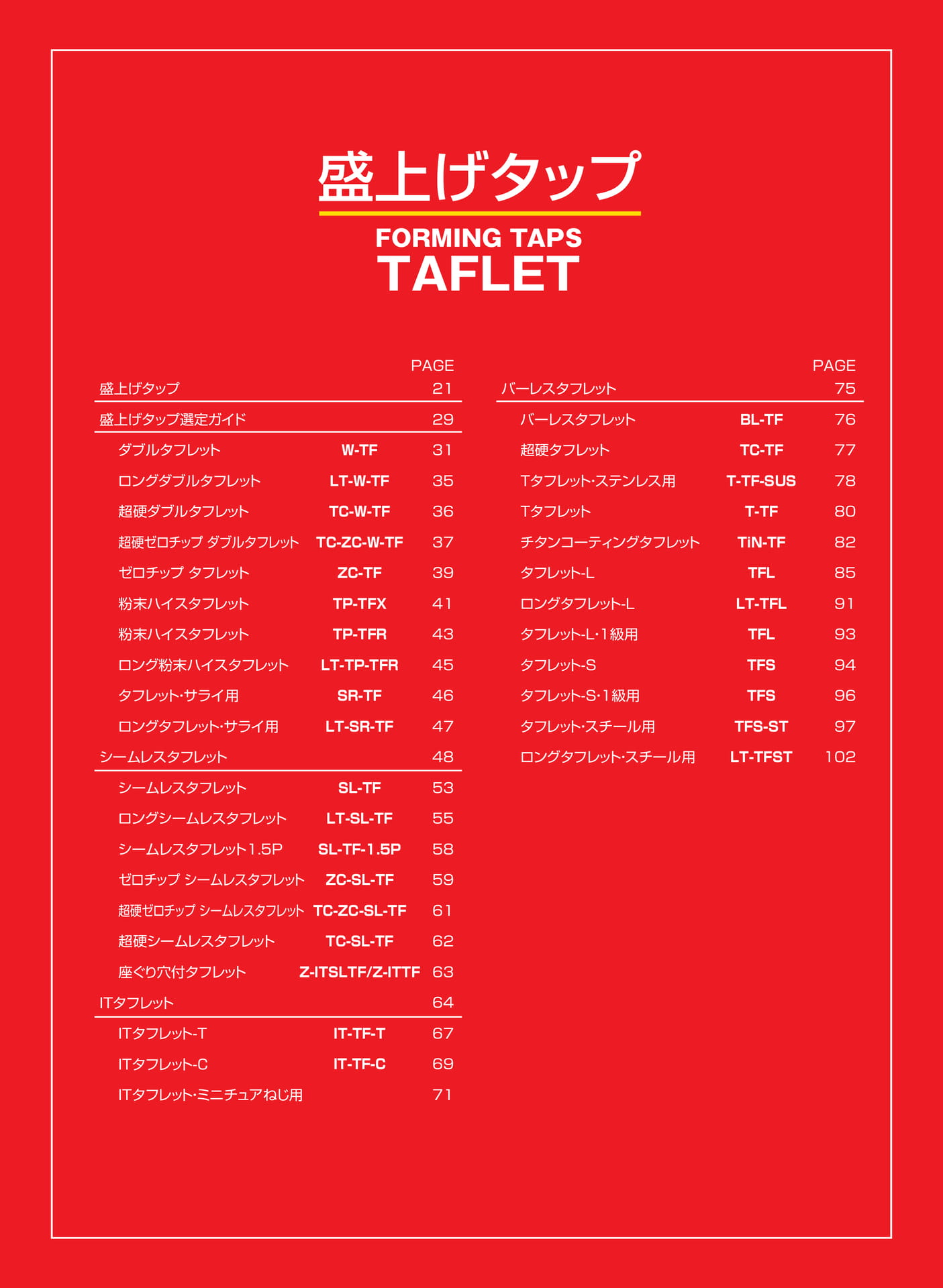 ページ20　盛上げタップ目次